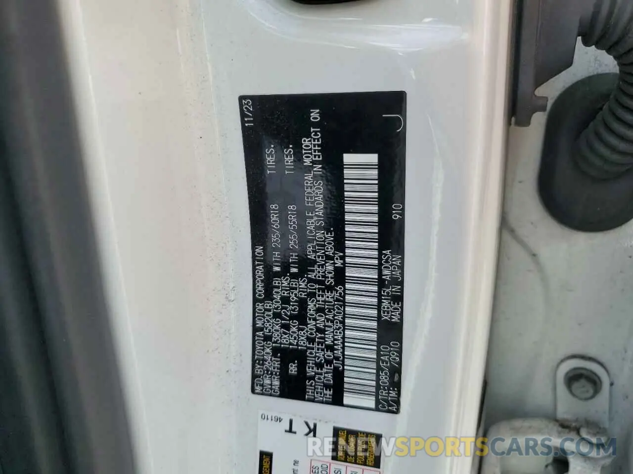 13 fotografías del automóvil dañado JTJAAAAB3PA021756 LEXUS RZ 450E 2023