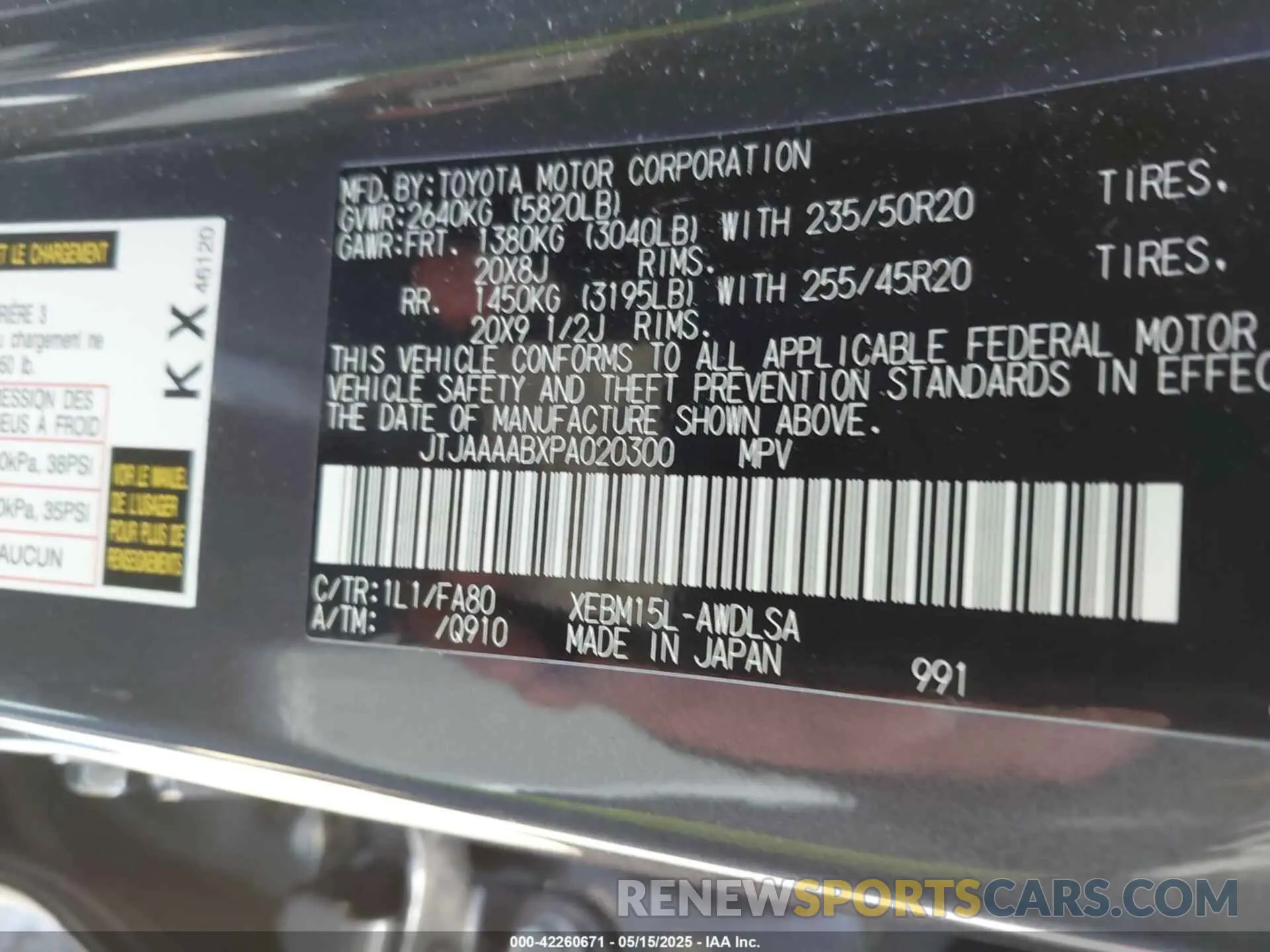 9 fotografías del automóvil dañado JTJAAAABXPA020300 LEXUS RZ 450E 2023