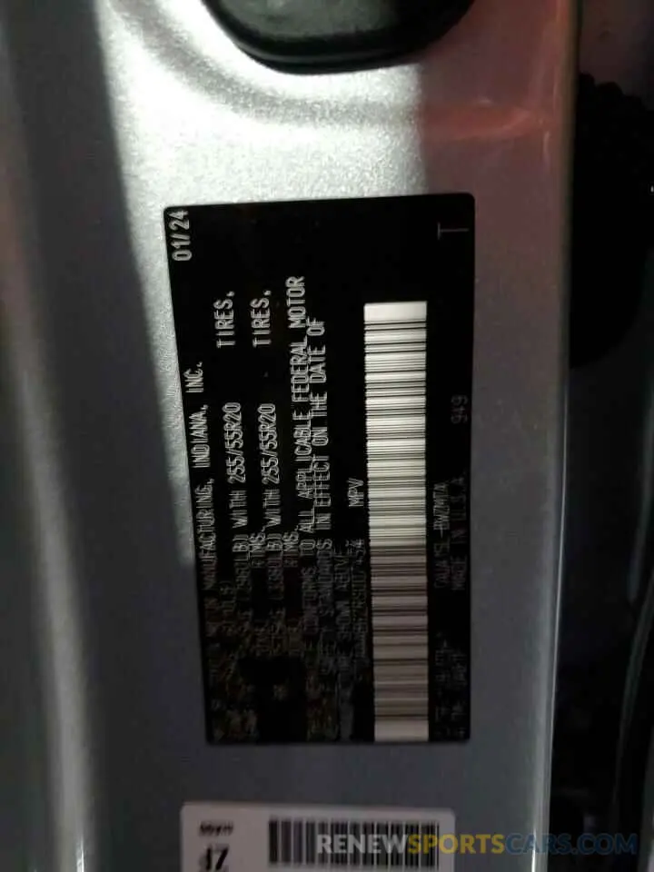 13 fotografías del automóvil dañado 5TDAAAB62RS007454 LEXUS TX 350 BAS 2024