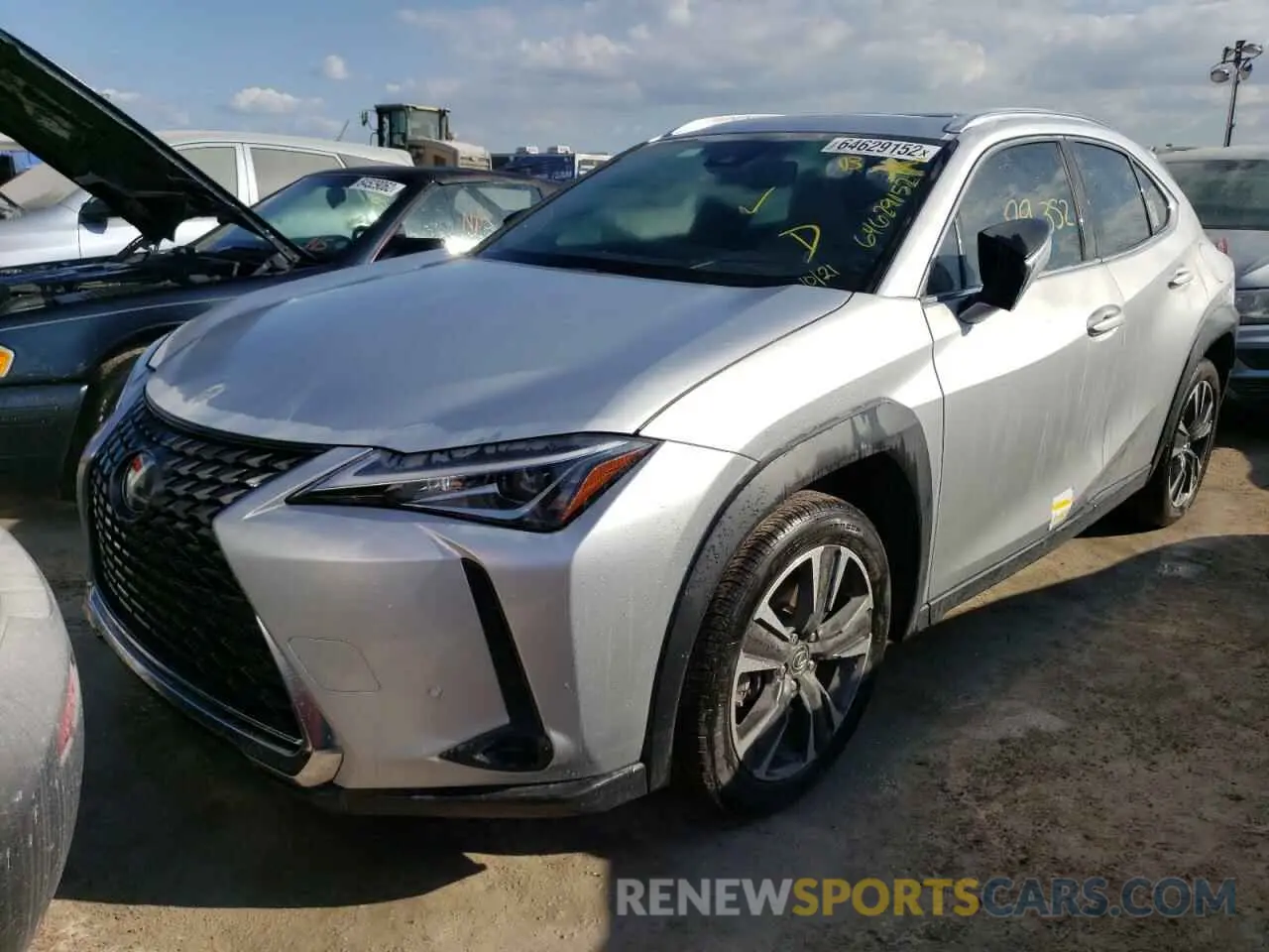 2 fotografías del automóvil dañado JTHY3JBH5K2002898 LEXUS UX 200 2019