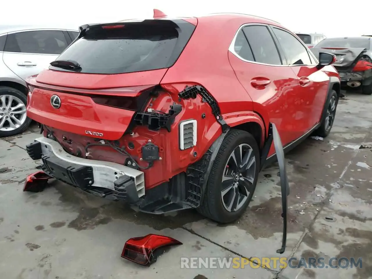 4 fotografías del automóvil dañado JTHY3JBH6K2006393 LEXUS UX 200 2019