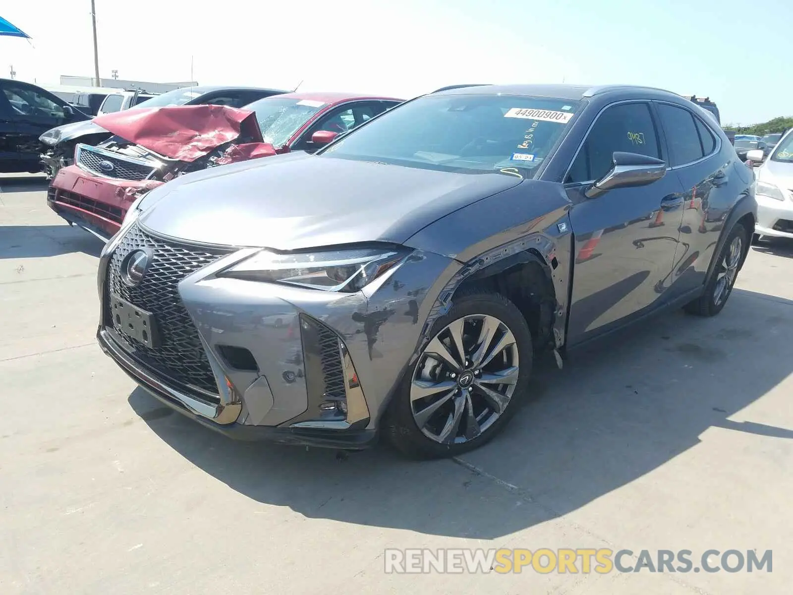 2 fotografías del automóvil dañado JTHY3JBH7K2002224 LEXUS UX 200 2019