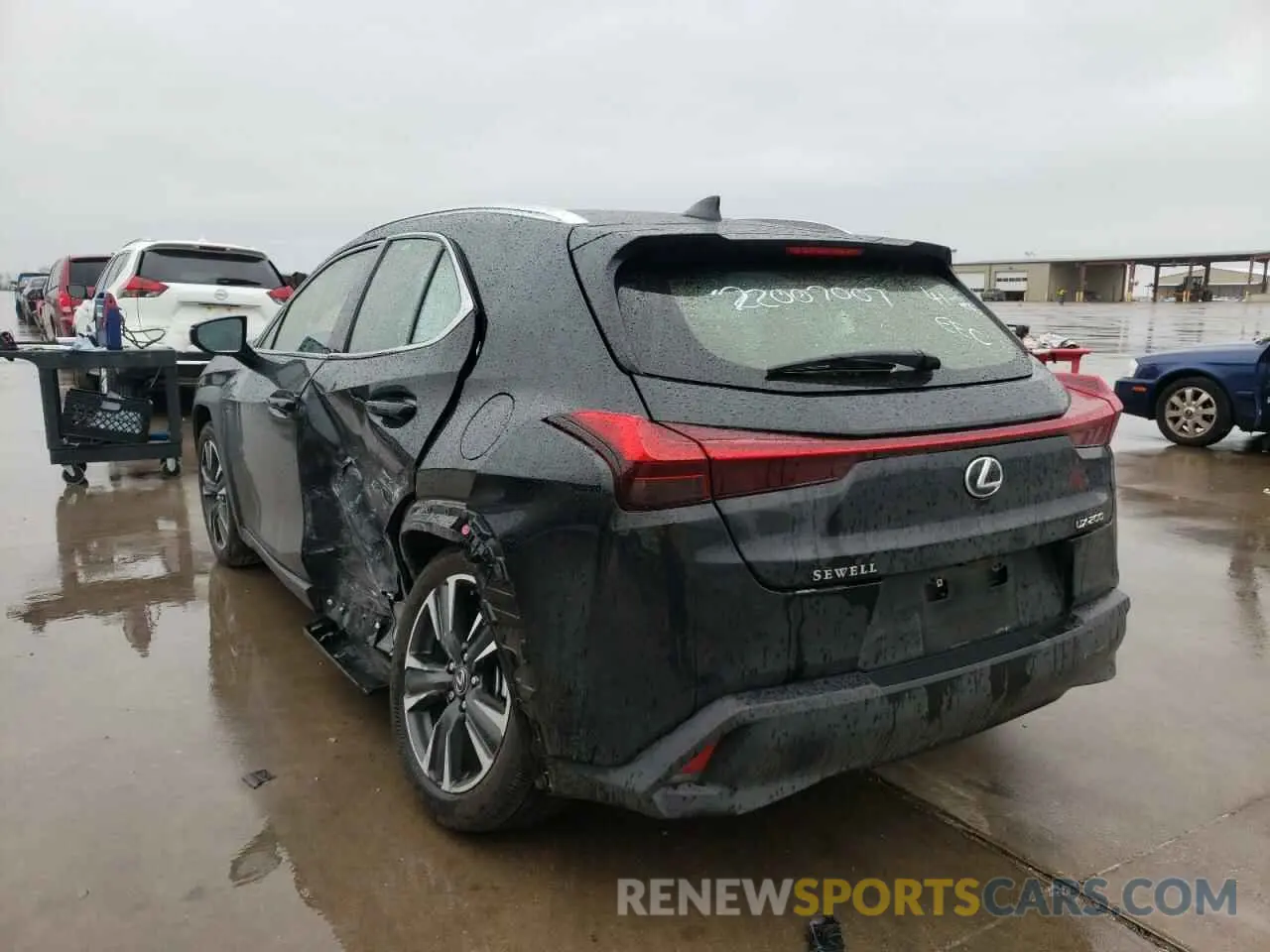 3 fotografías del automóvil dañado JTHY3JBH7K2020450 LEXUS UX 200 2019