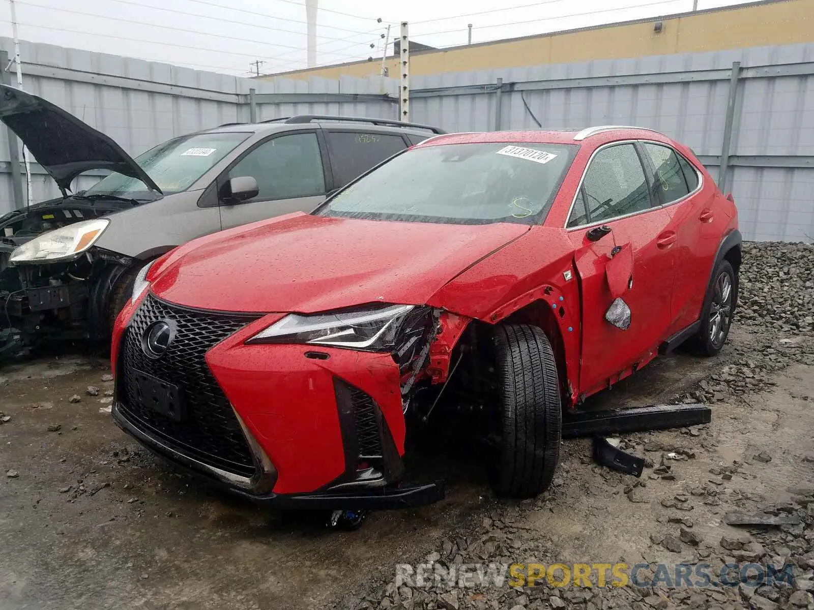 2 fotografías del automóvil dañado JTHY3JBH8K2000224 LEXUS UX 200 2019