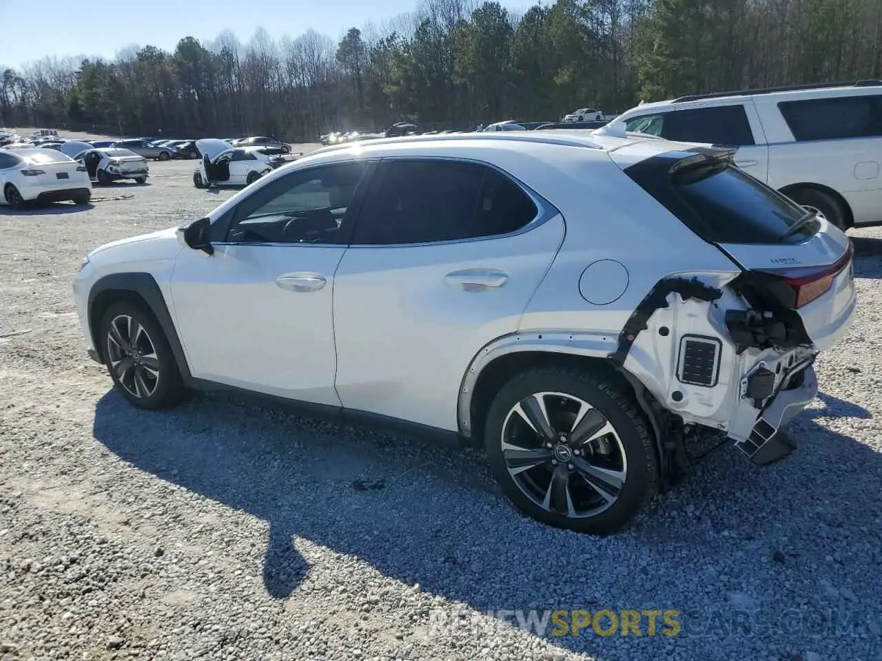 2 fotografías del automóvil dañado JTHX3JBH1L2022417 LEXUS UX 200 2020