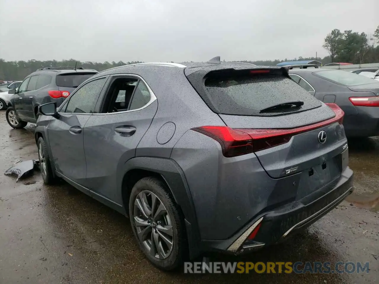 3 fotografías del automóvil dañado JTHE3JBH1M2036293 LEXUS UX 200 2021