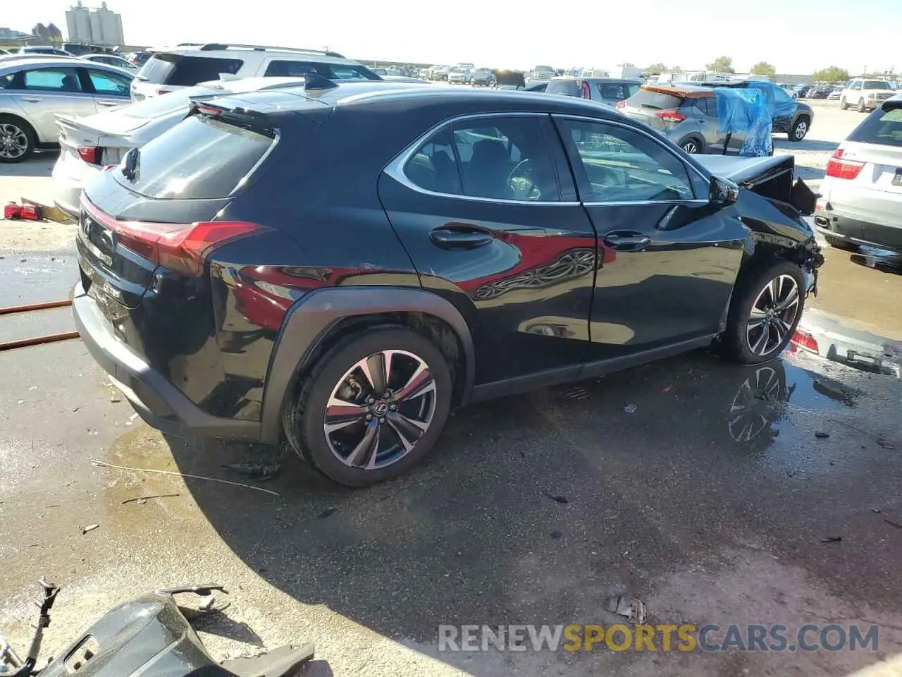 3 fotografías del automóvil dañado JTHP3JBH6M2034578 LEXUS UX 200 2021