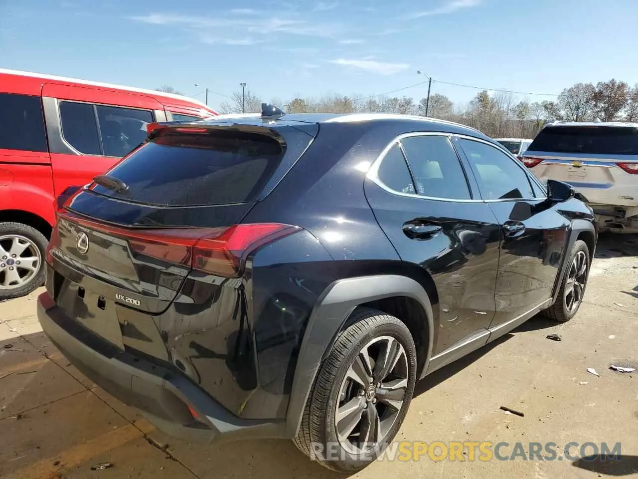 4 fotografías del automóvil dañado JTHX3JBH0M2039887 LEXUS UX 200 2021