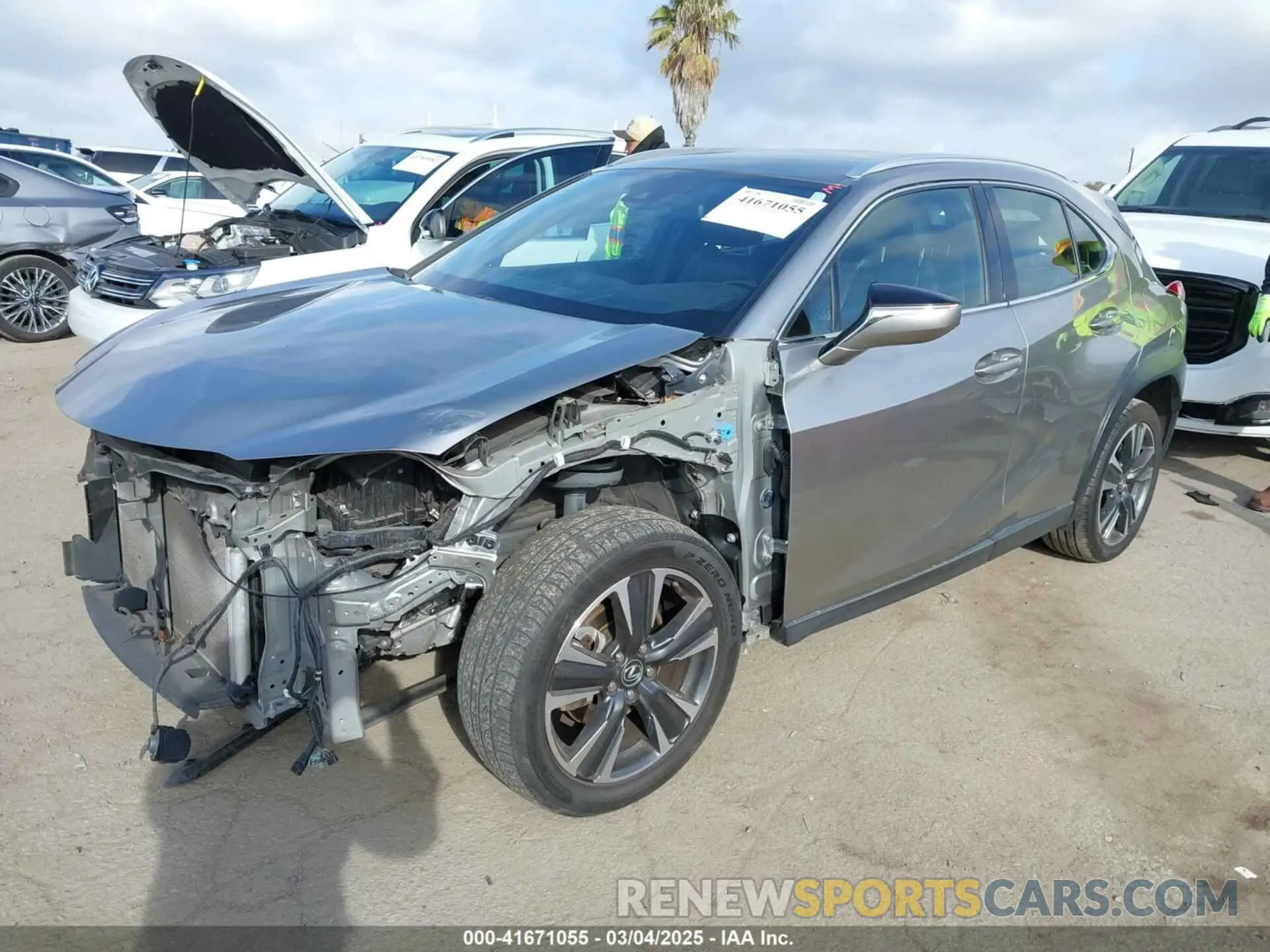 2 fotografías del automóvil dañado JTHX3JBH4M2043263 LEXUS UX 200 2021