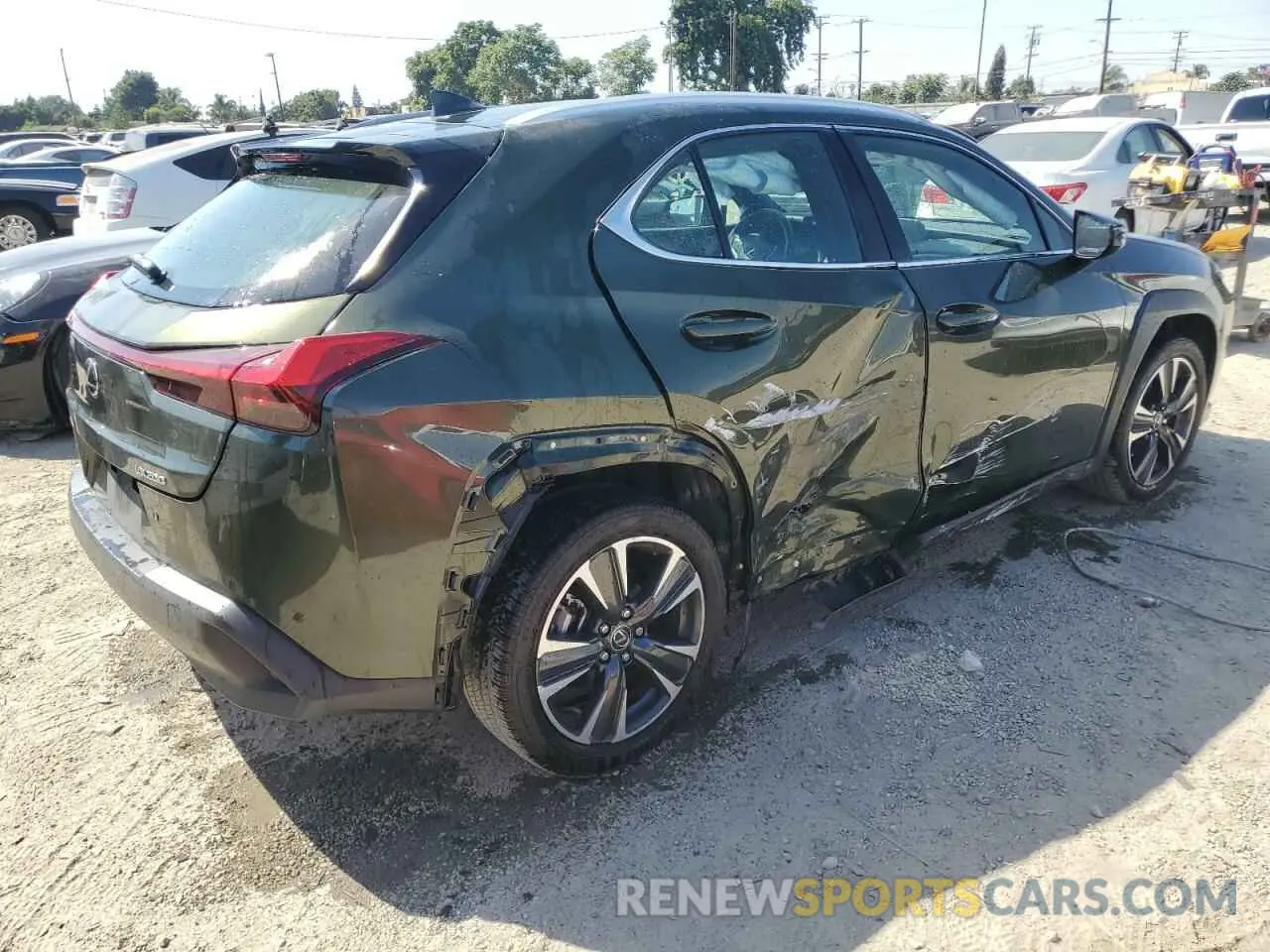 3 fotografías del automóvil dañado JTHX3JBH9N2053479 LEXUS UX 200 BAS 2022