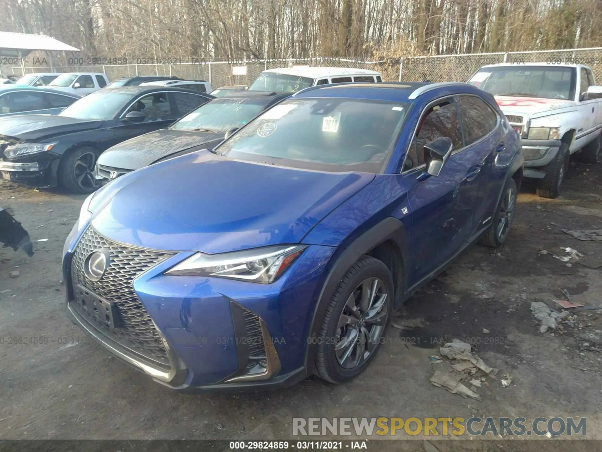 2 fotografías del automóvil dañado JTHU9JBH9K2010158 LEXUS UX 2019