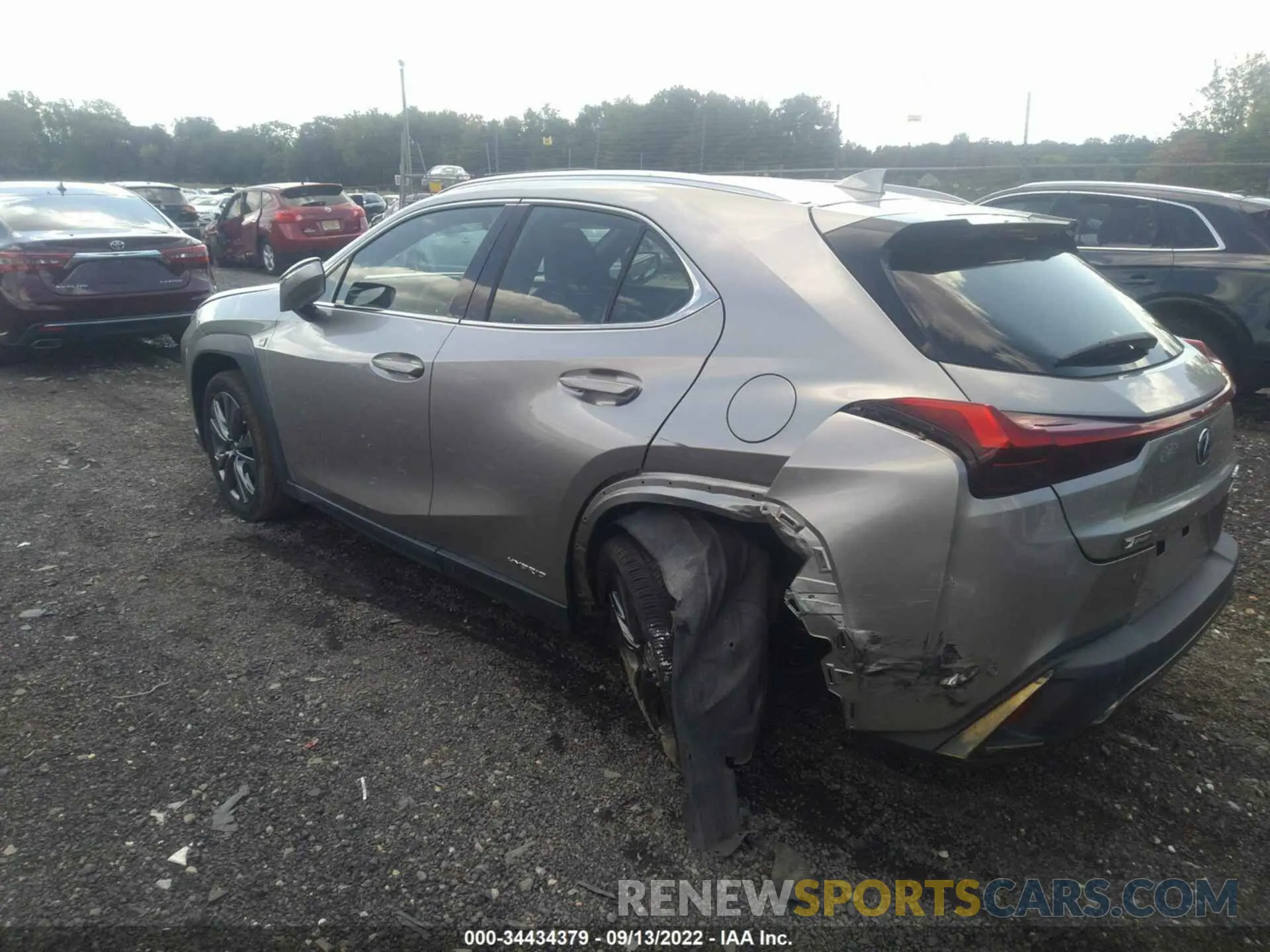 3 fotografías del automóvil dañado JTHU9JBHXK2002974 LEXUS UX 2019