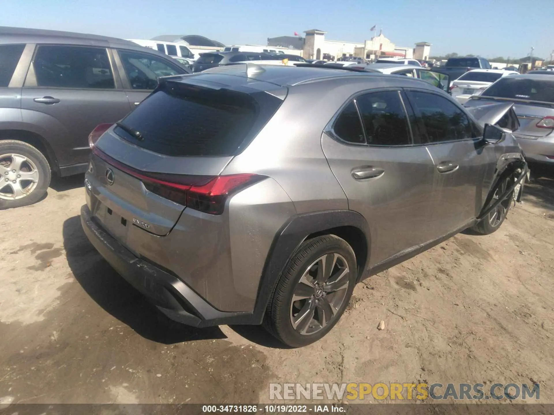 4 fotografías del automóvil dañado JTHY3JBH5K2002769 LEXUS UX 2019