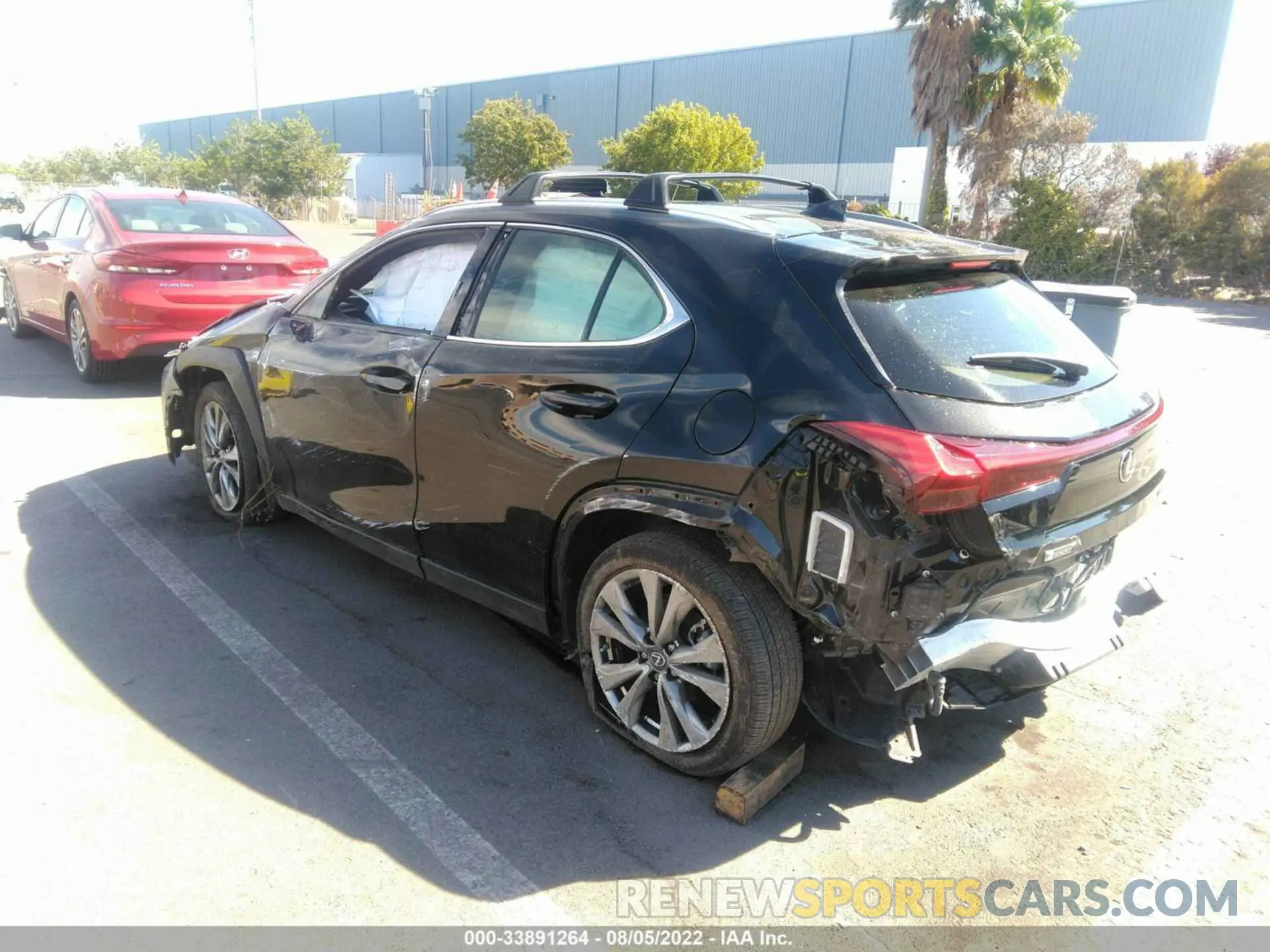 3 fotografías del automóvil dañado JTHE3JBH3L2029604 LEXUS UX 2020