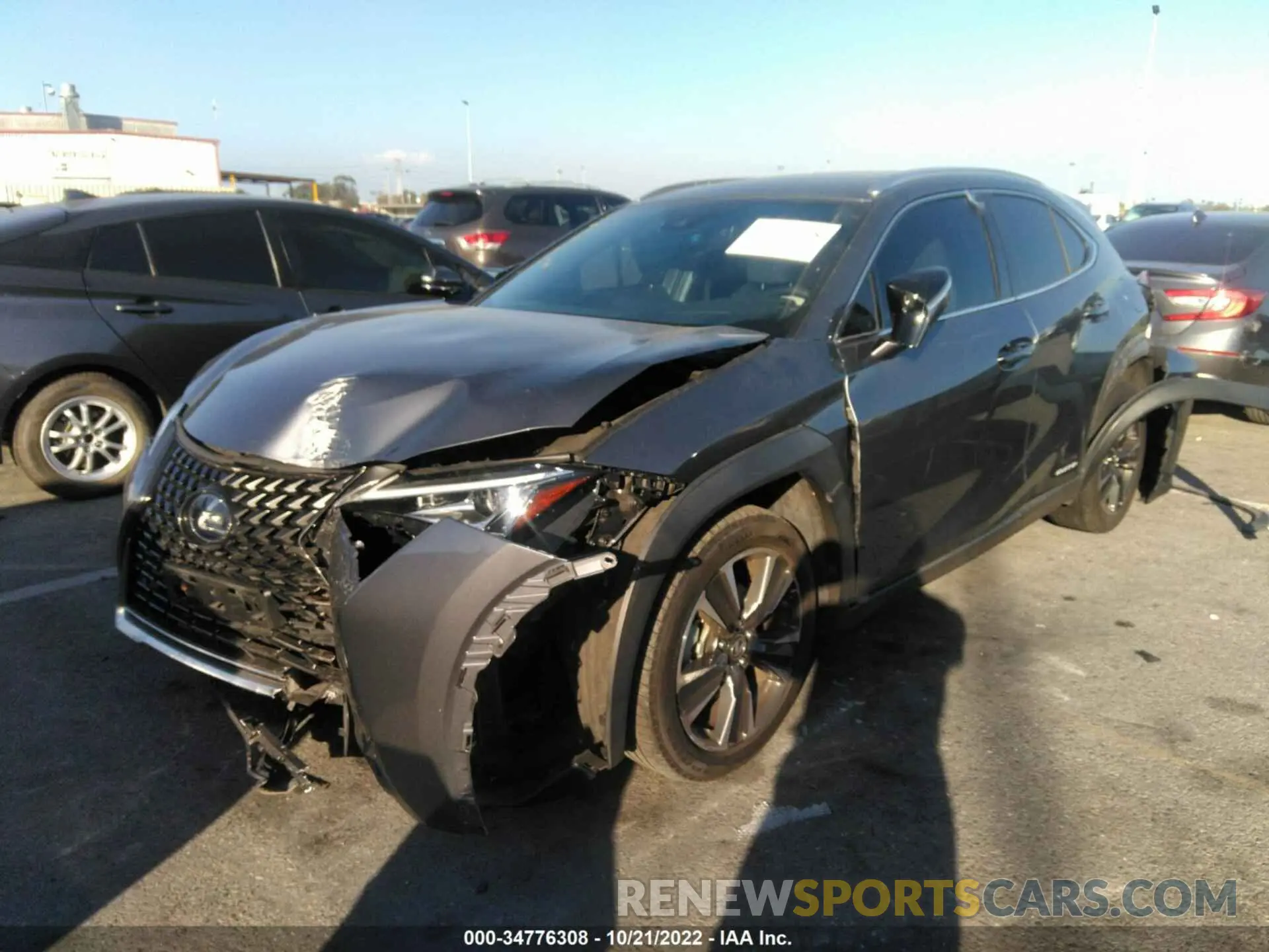 2 fotografías del automóvil dañado JTHP9JBH1L2024165 LEXUS UX 2020