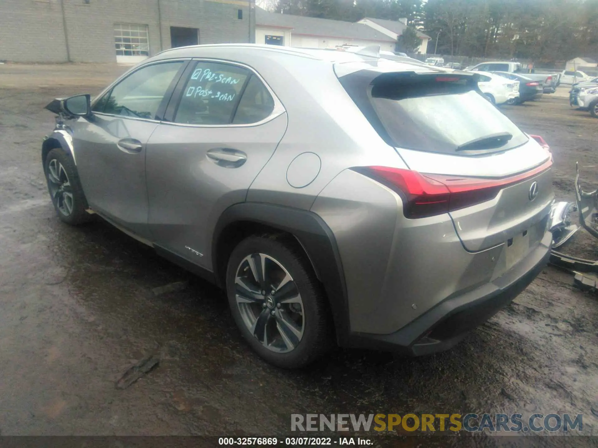 3 fotografías del automóvil dañado JTHP9JBH2L2022442 LEXUS UX 2020
