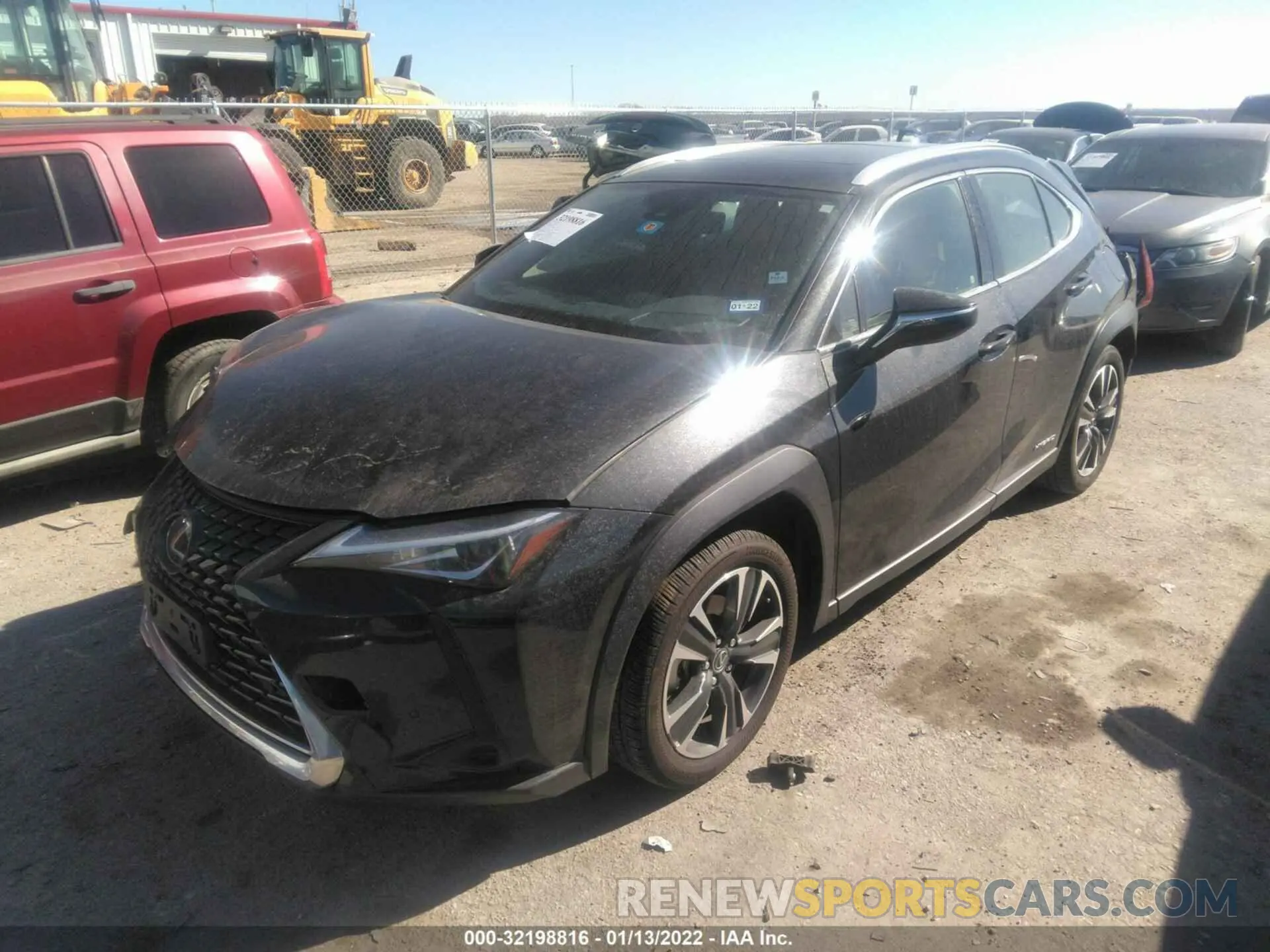 2 fotografías del automóvil dañado JTHP9JBH2L2028290 LEXUS UX 2020