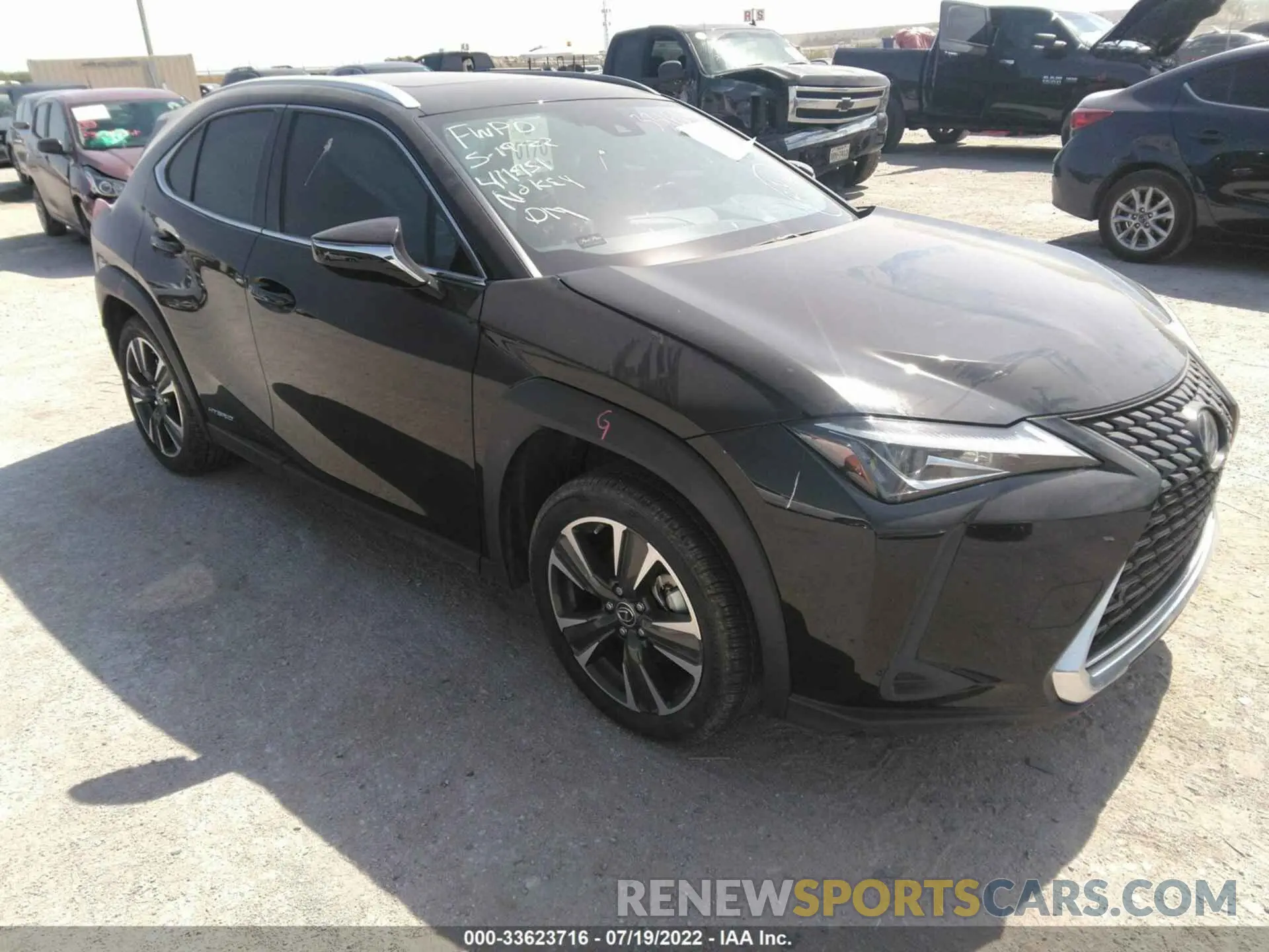 1 fotografías del automóvil dañado JTHP9JBH3L2028444 LEXUS UX 2020