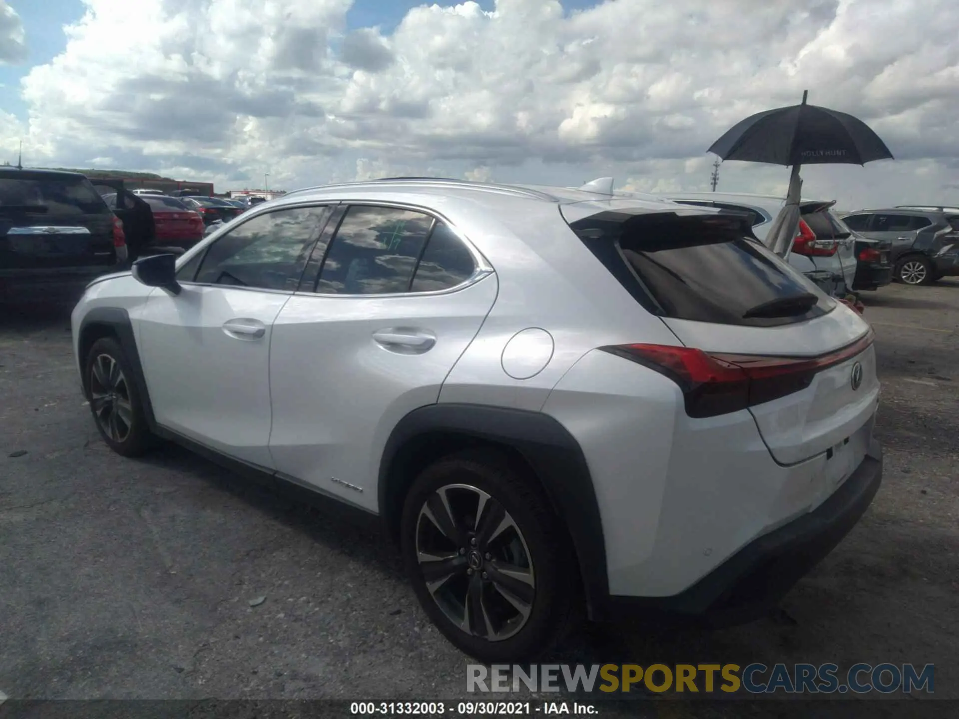 3 fotografías del automóvil dañado JTHP9JBH4L2029571 LEXUS UX 2020