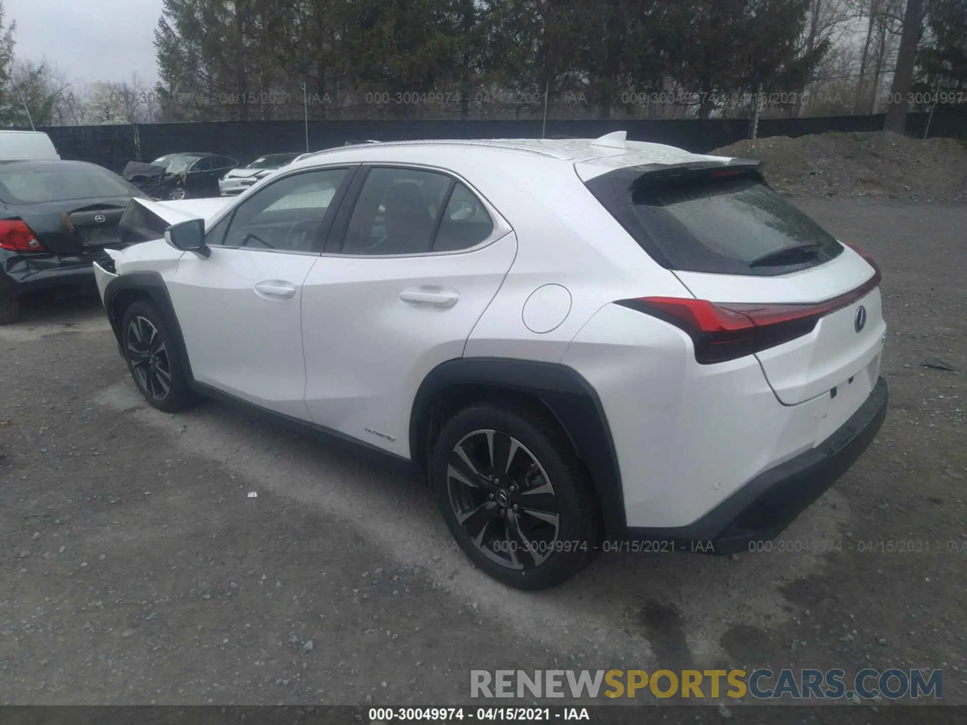 3 fotografías del automóvil dañado JTHP9JBH4L2030719 LEXUS UX 2020