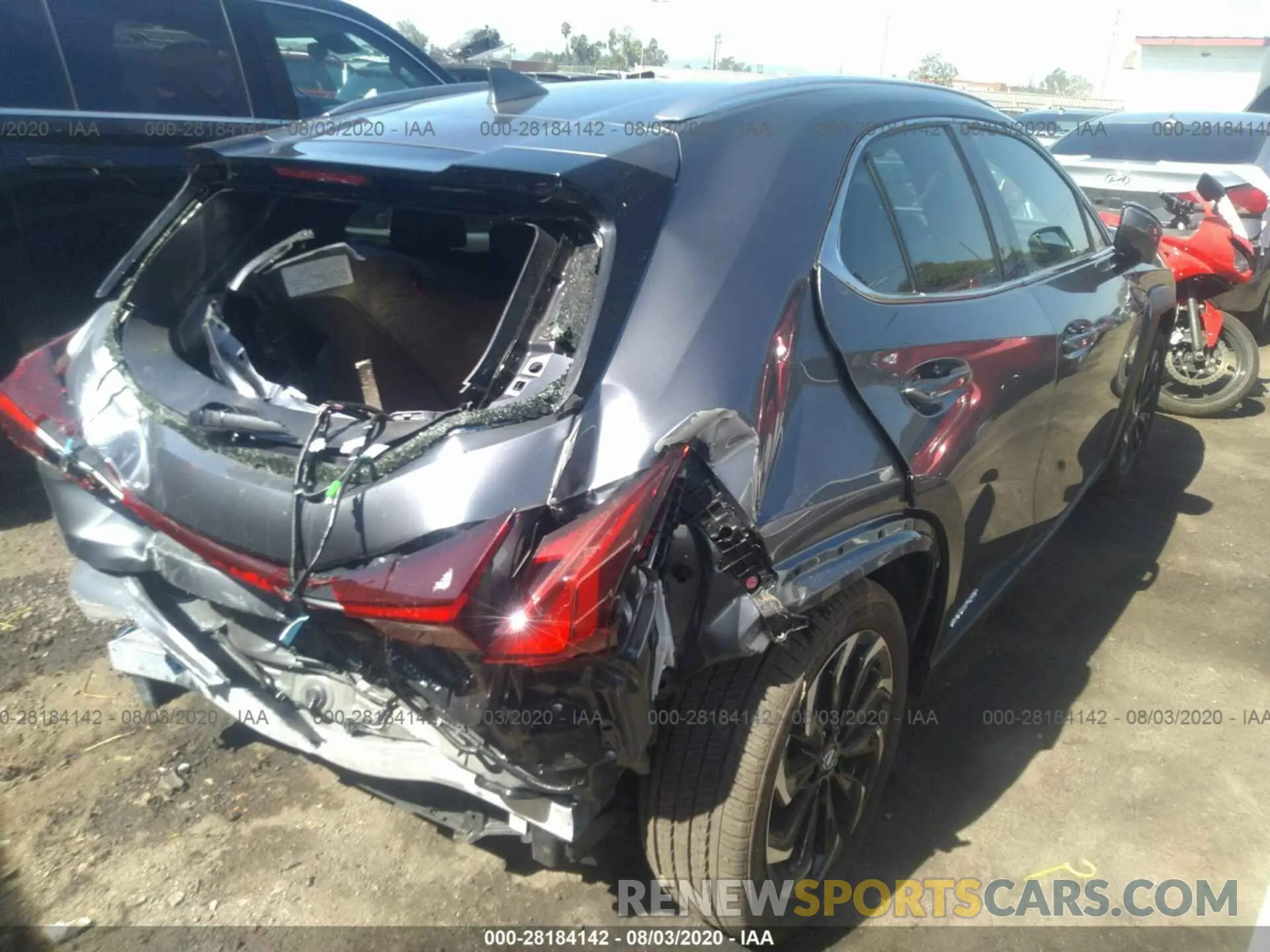 4 fotografías del automóvil dañado JTHP9JBH6L2023769 LEXUS UX 2020
