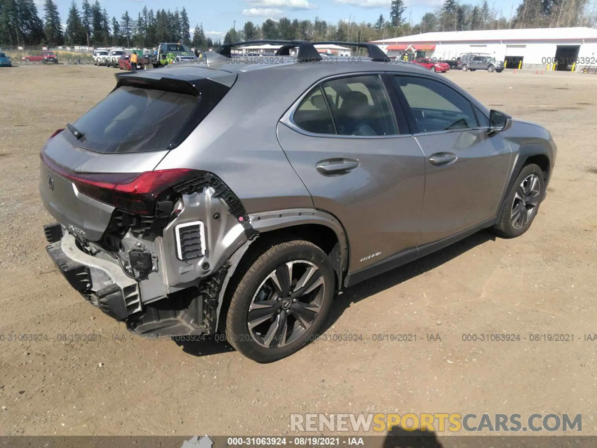 4 fotografías del automóvil dañado JTHP9JBH8L2027516 LEXUS UX 2020