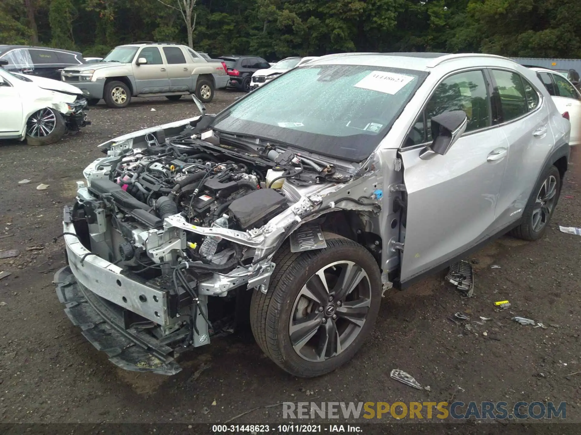 2 fotografías del automóvil dañado JTHP9JBHXL2022155 LEXUS UX 2020