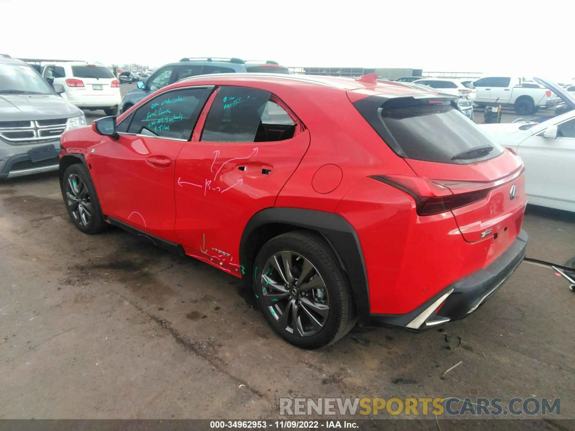 3 fotografías del automóvil dañado JTHR9JBH1L2025177 LEXUS UX 2020