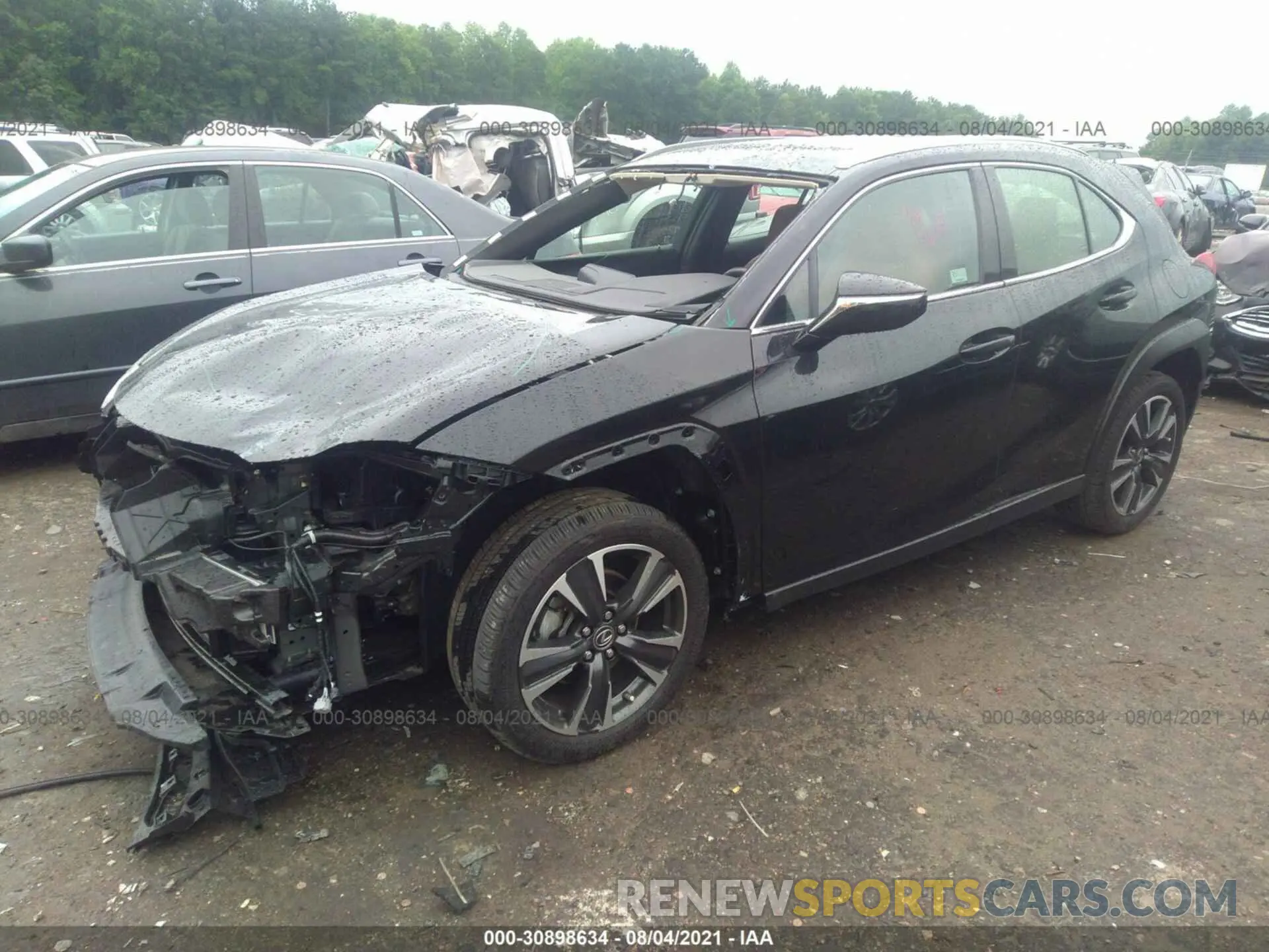 2 fotografías del automóvil dañado JTHX3JBH5L2022100 LEXUS UX 2020