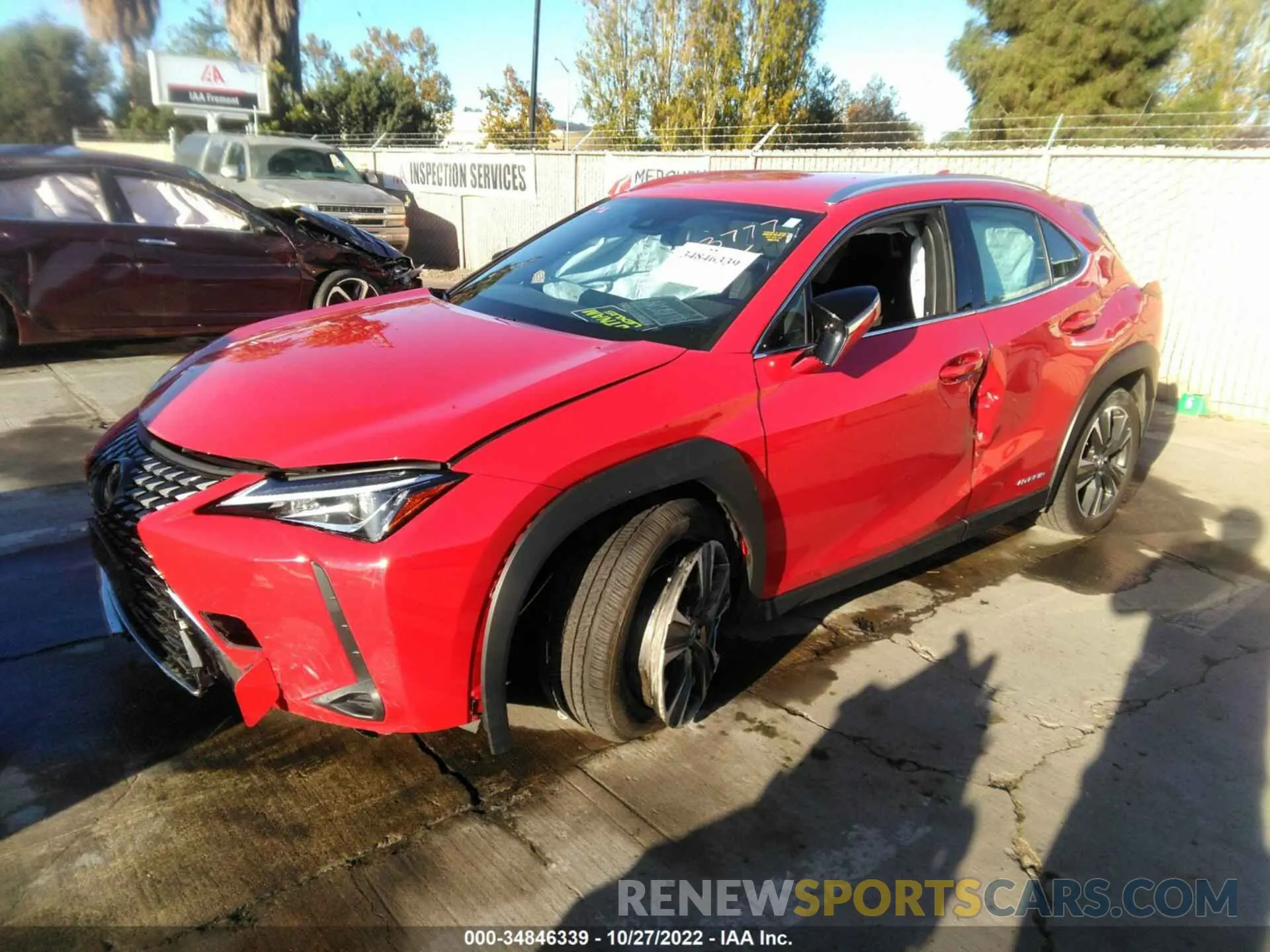 2 fotografías del automóvil dañado JTHX9JBH0L2033777 LEXUS UX 2020