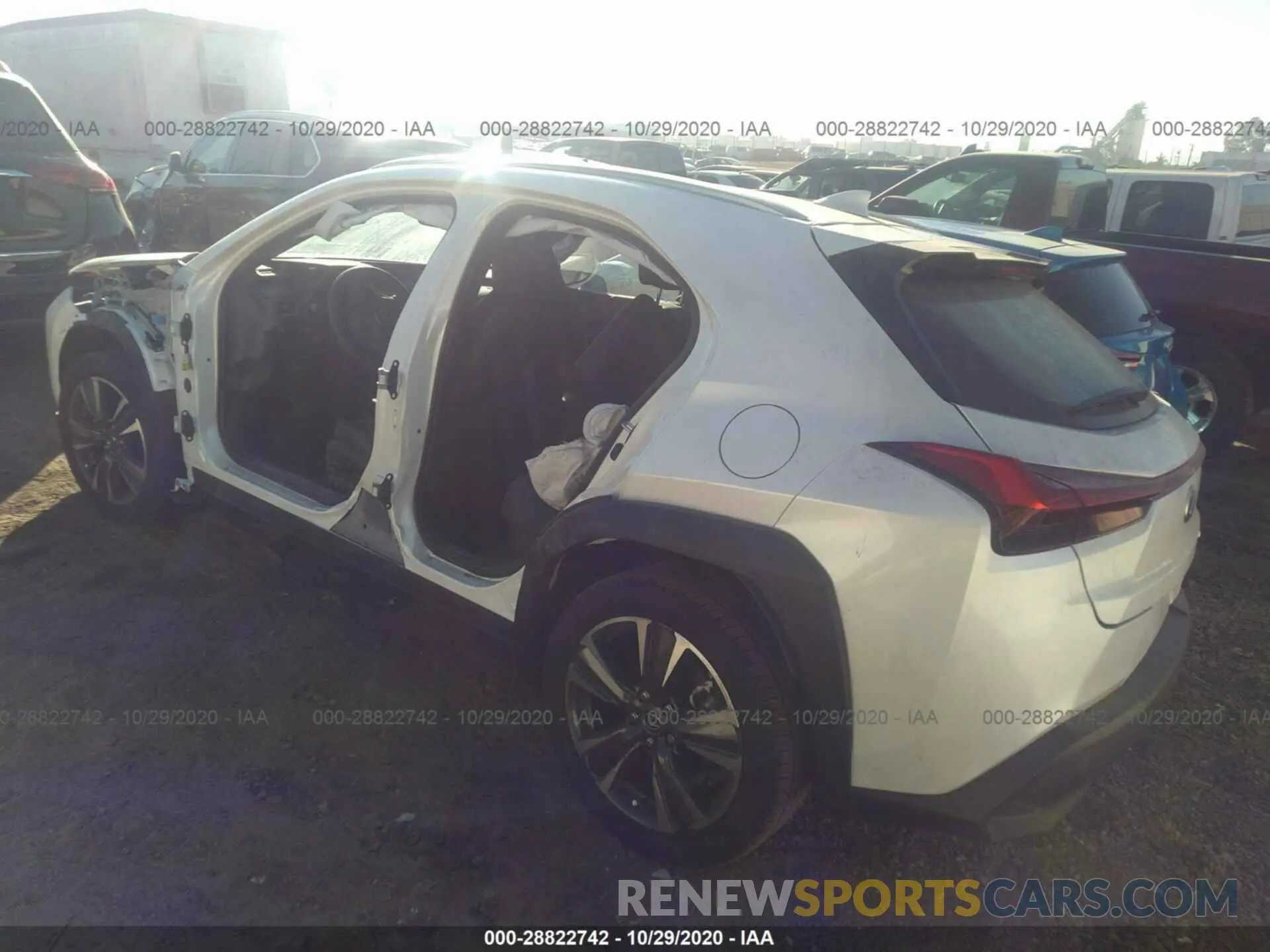 3 fotografías del automóvil dañado JTHX9JBH4L2030235 LEXUS UX 2020
