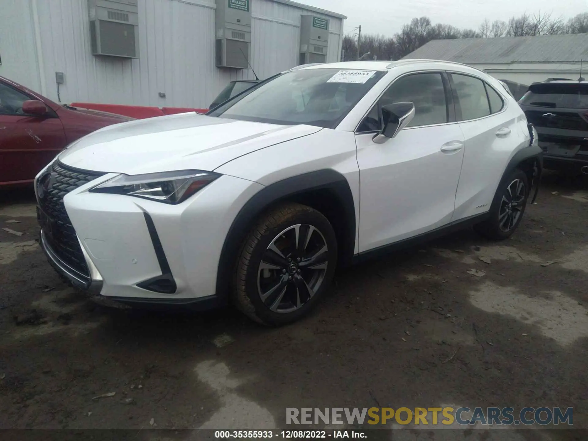 2 fotografías del automóvil dañado JTHP9JBH1M2052940 LEXUS UX 2021
