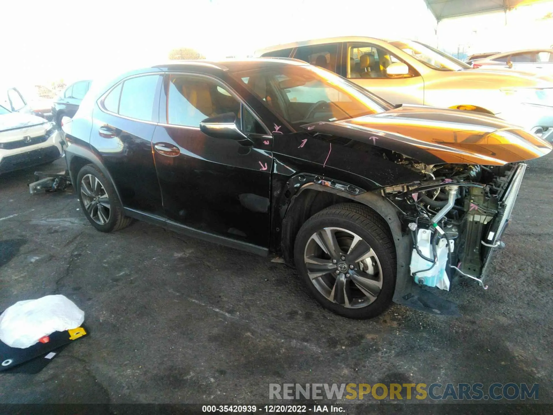 1 fotografías del automóvil dañado JTHX3JBH8M2039684 LEXUS UX 2021