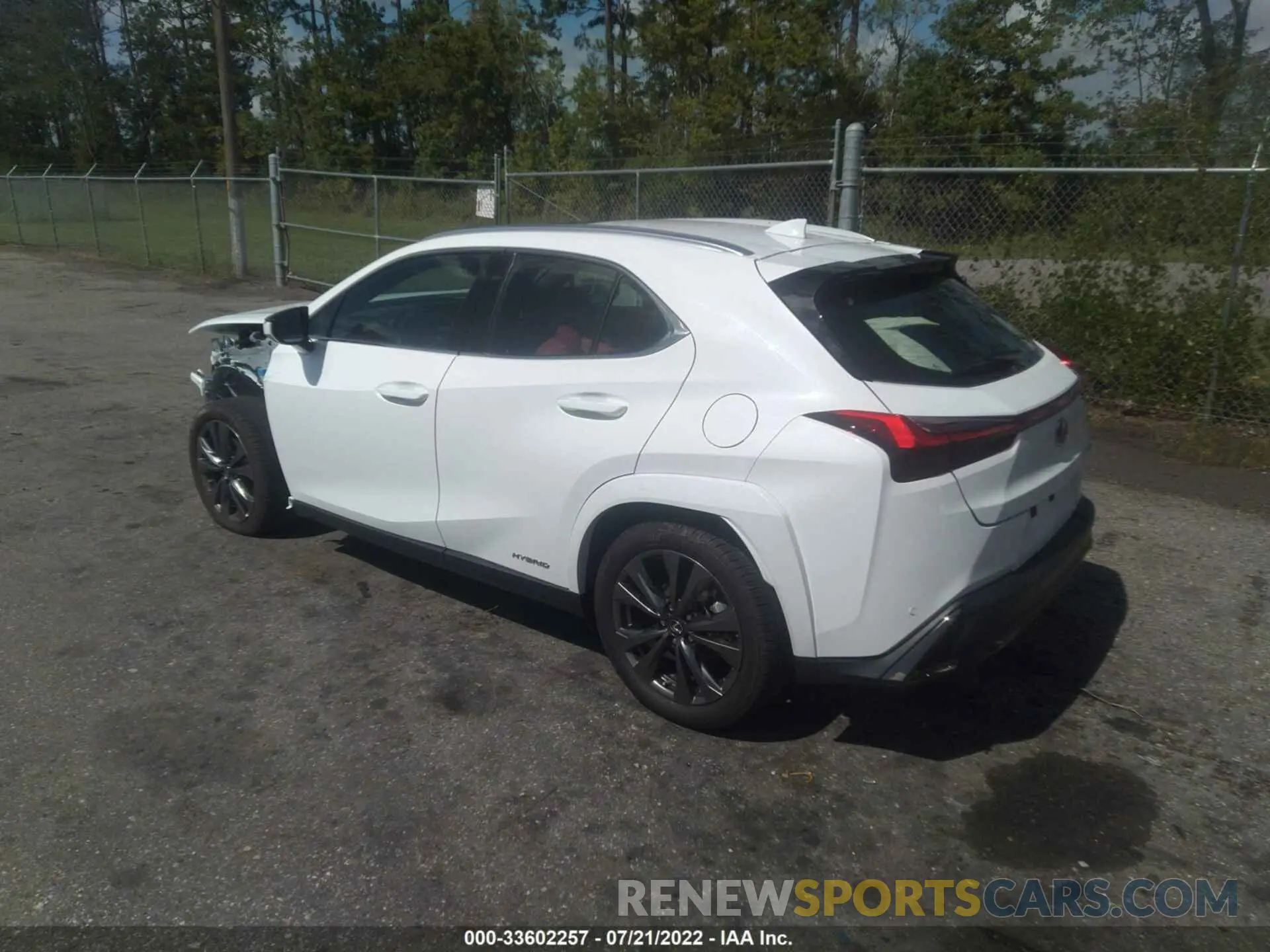3 fotografías del automóvil dañado JTHR9JBH7N2061135 LEXUS UX 2022