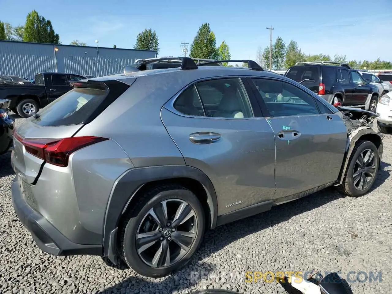 3 fotografías del automóvil dañado JTHU9JBH0K2002451 LEXUS UX 250H 2019