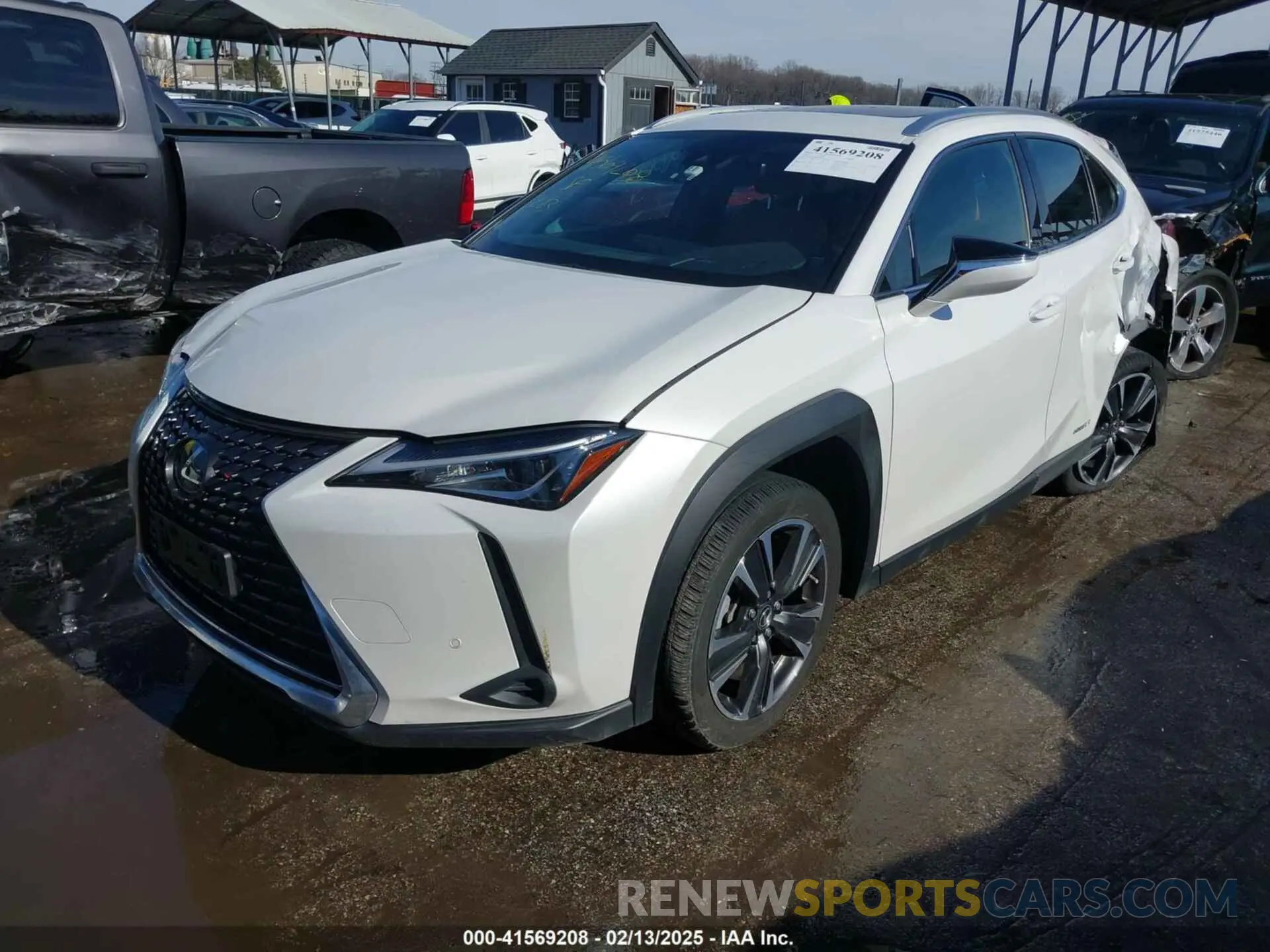 2 fotografías del automóvil dañado JTHU9JBH1K2007982 LEXUS UX 250H 2019