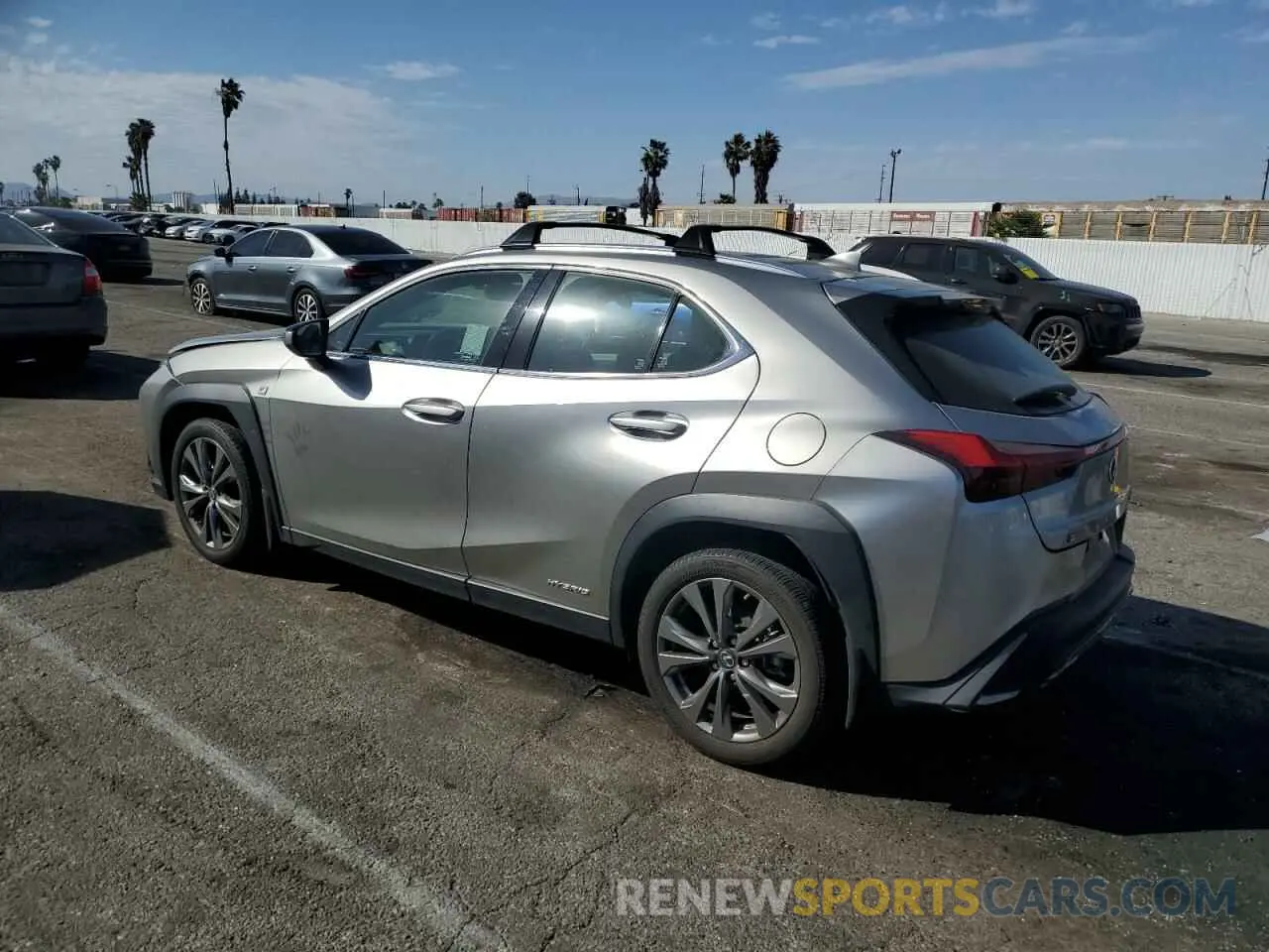 2 fotografías del automóvil dañado JTHU9JBH2K2001124 LEXUS UX 250H 2019