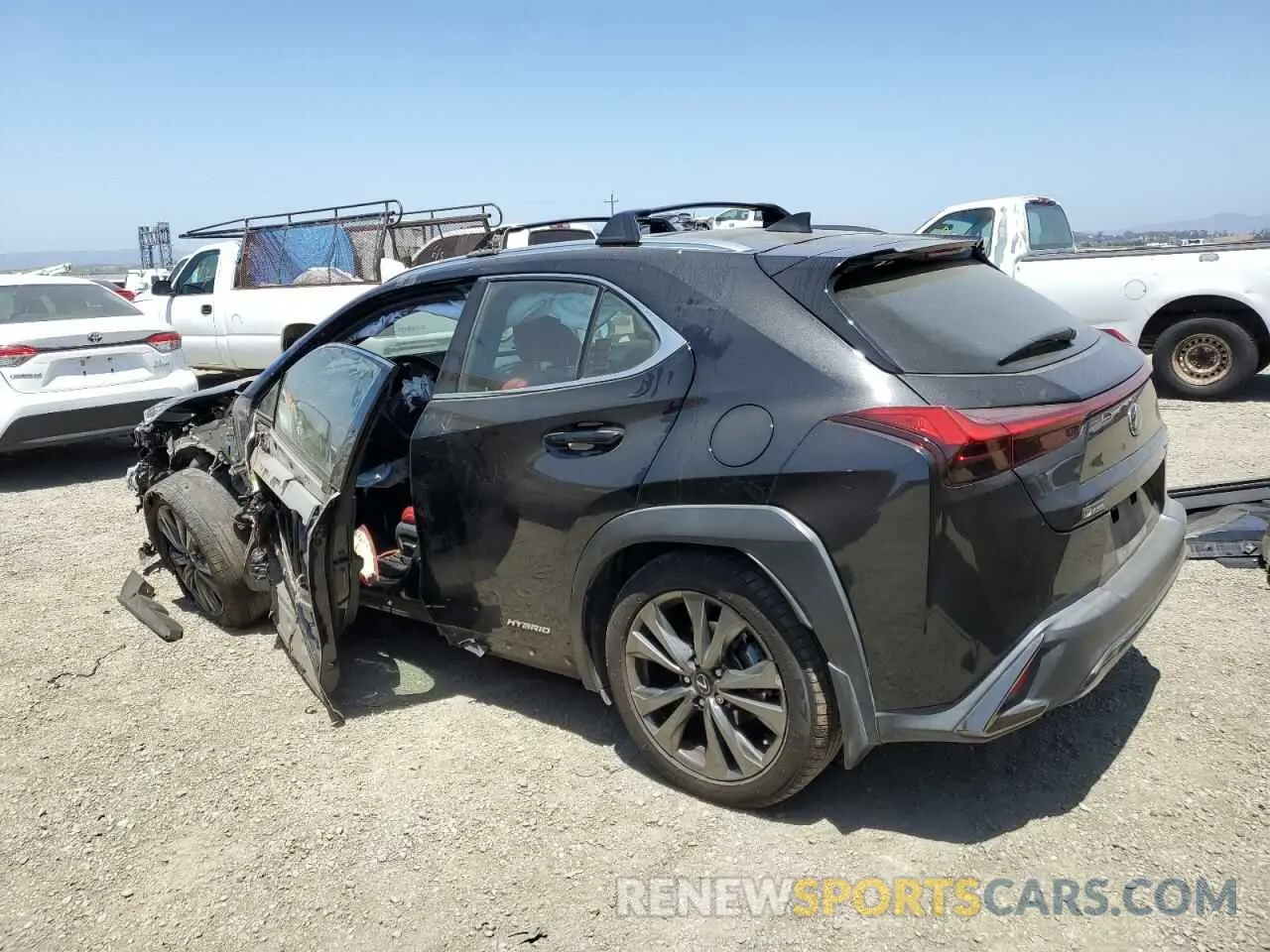 2 fotografías del automóvil dañado JTHU9JBH2K2013001 LEXUS UX 250H 2019