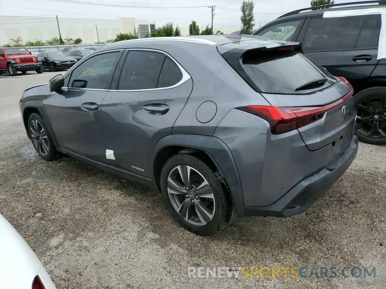 2 fotografías del automóvil dañado JTHU9JBH3K2003254 LEXUS UX 250H 2019