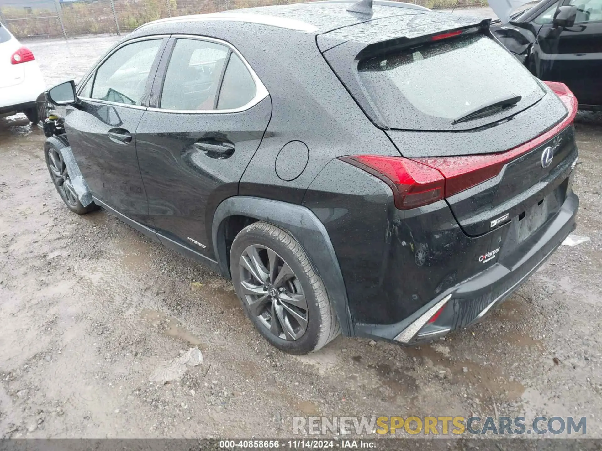 3 fotografías del automóvil dañado JTHU9JBH7K2002639 LEXUS UX 250H 2019