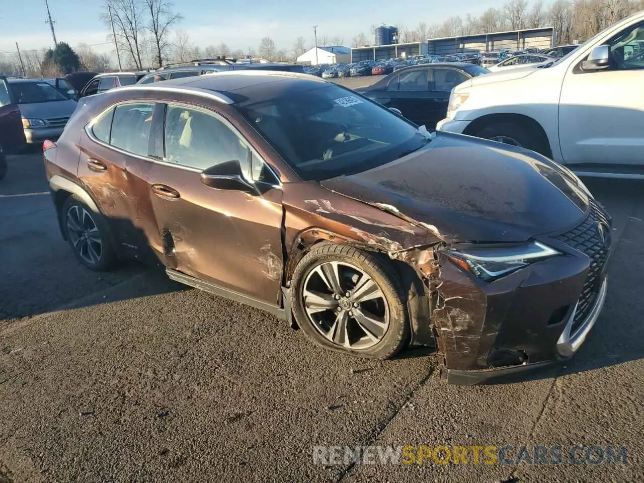 4 fotografías del automóvil dañado JTHU9JBH8K2019644 LEXUS UX 250H 2019