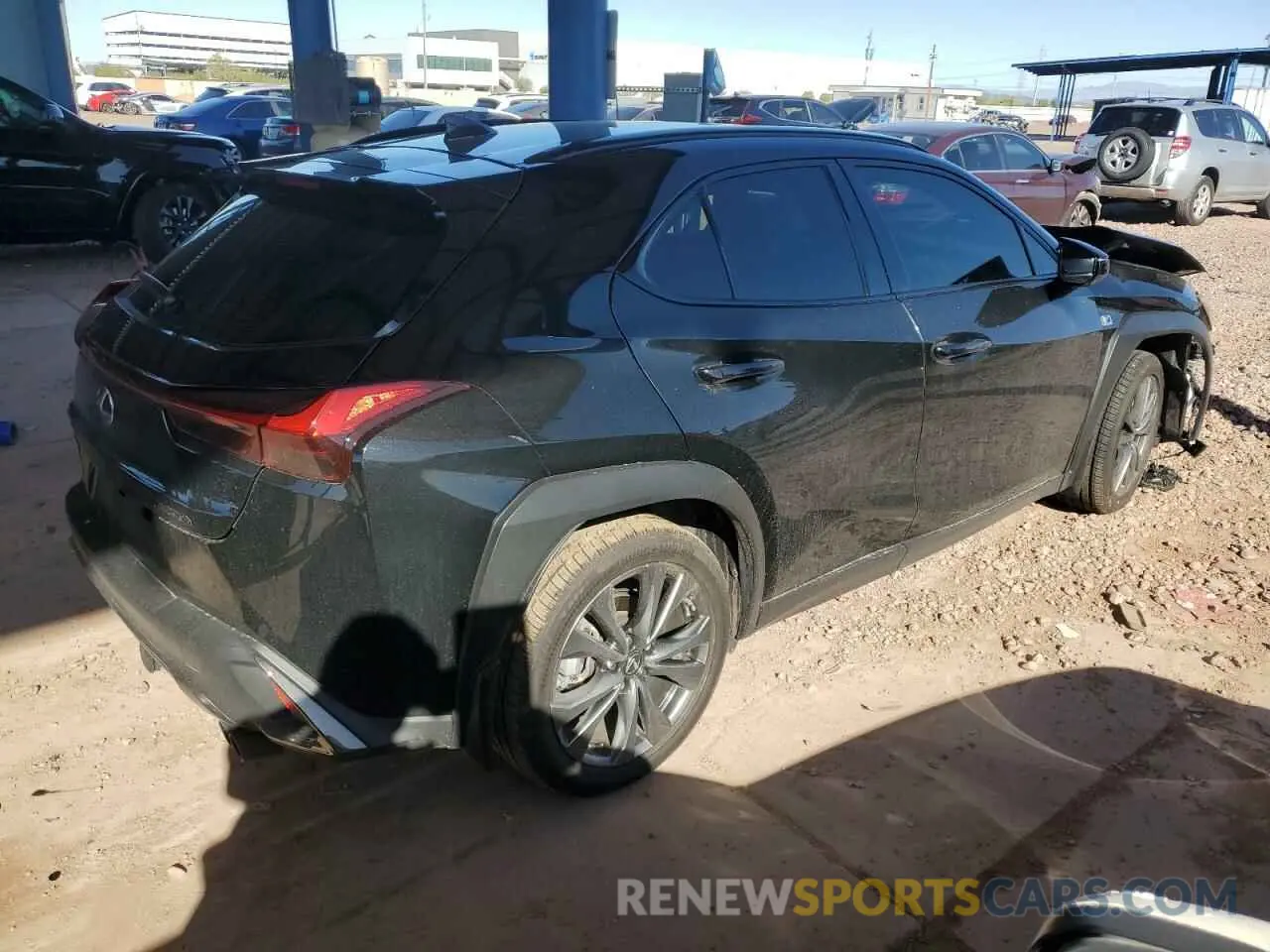 3 fotografías del automóvil dañado JTHU9JBH9K2000343 LEXUS UX 250H 2019