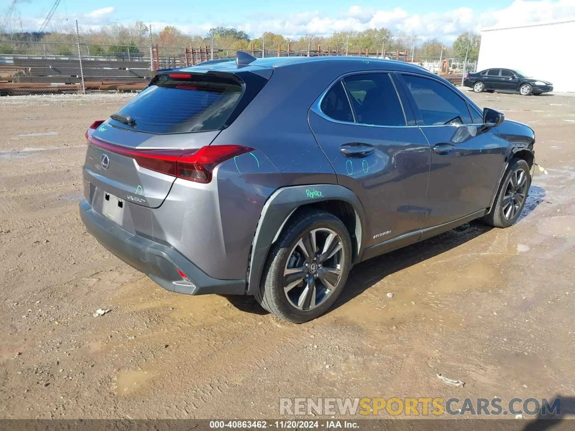 4 fotografías del automóvil dañado JTHU9JBHXK2011660 LEXUS UX 250H 2019