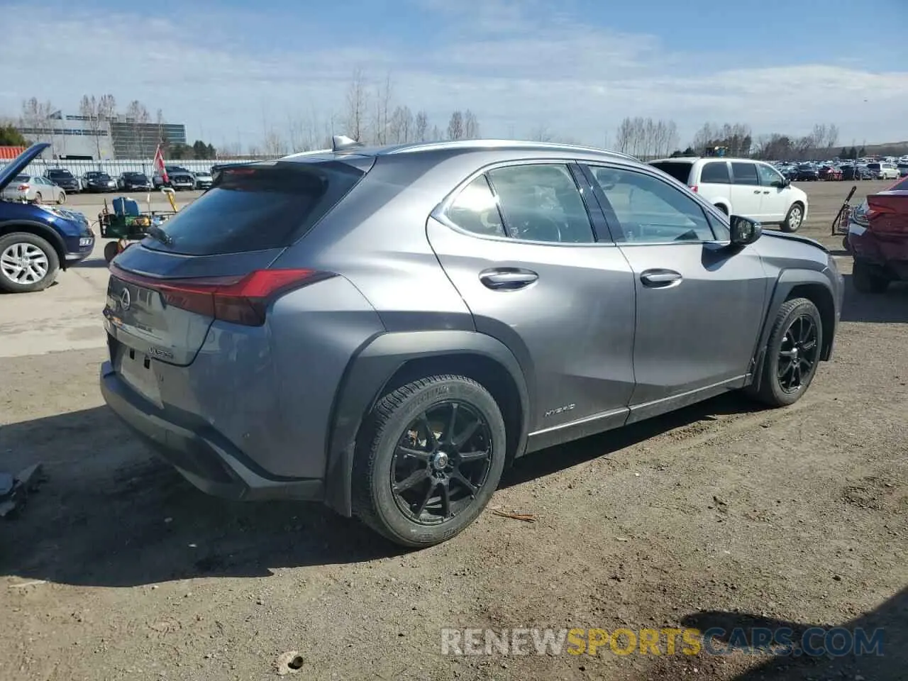 3 fotografías del automóvil dañado JTHL9JBH3L2032377 LEXUS UX 250H 2020