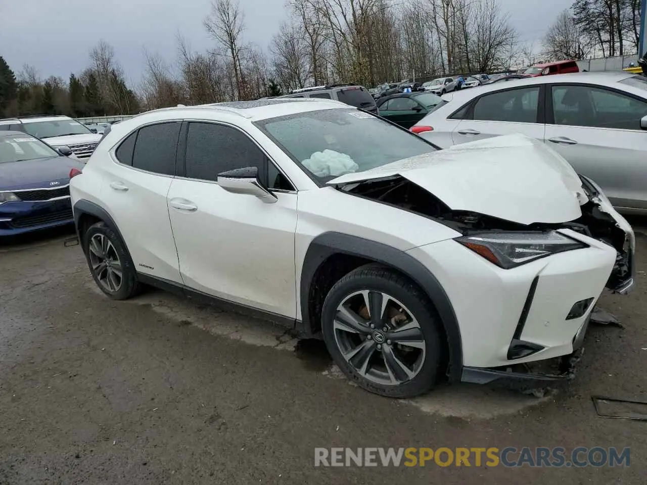 4 fotografías del automóvil dañado JTHP9JBH0L2024576 LEXUS UX 250H 2020