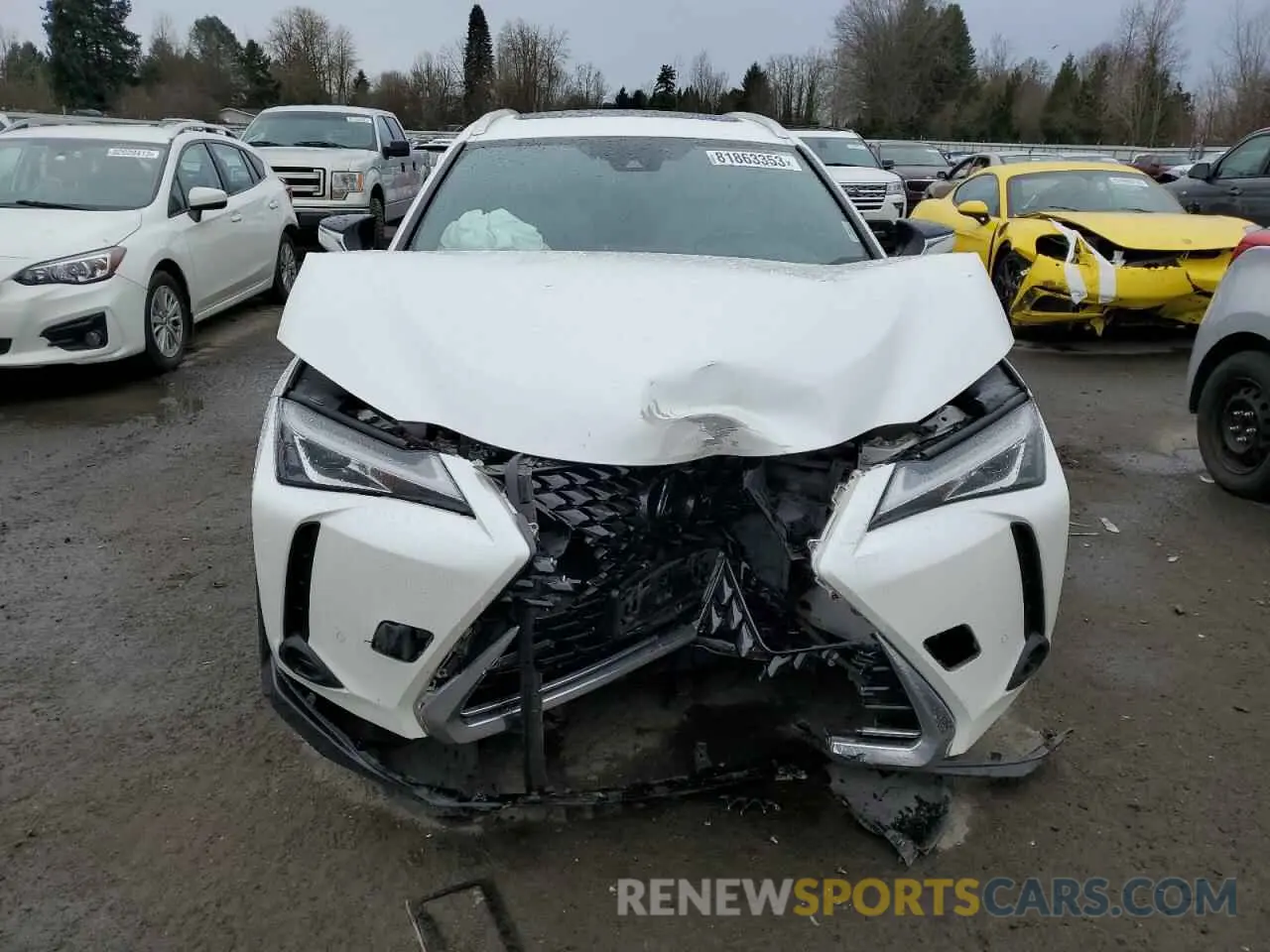 5 fotografías del automóvil dañado JTHP9JBH0L2024576 LEXUS UX 250H 2020