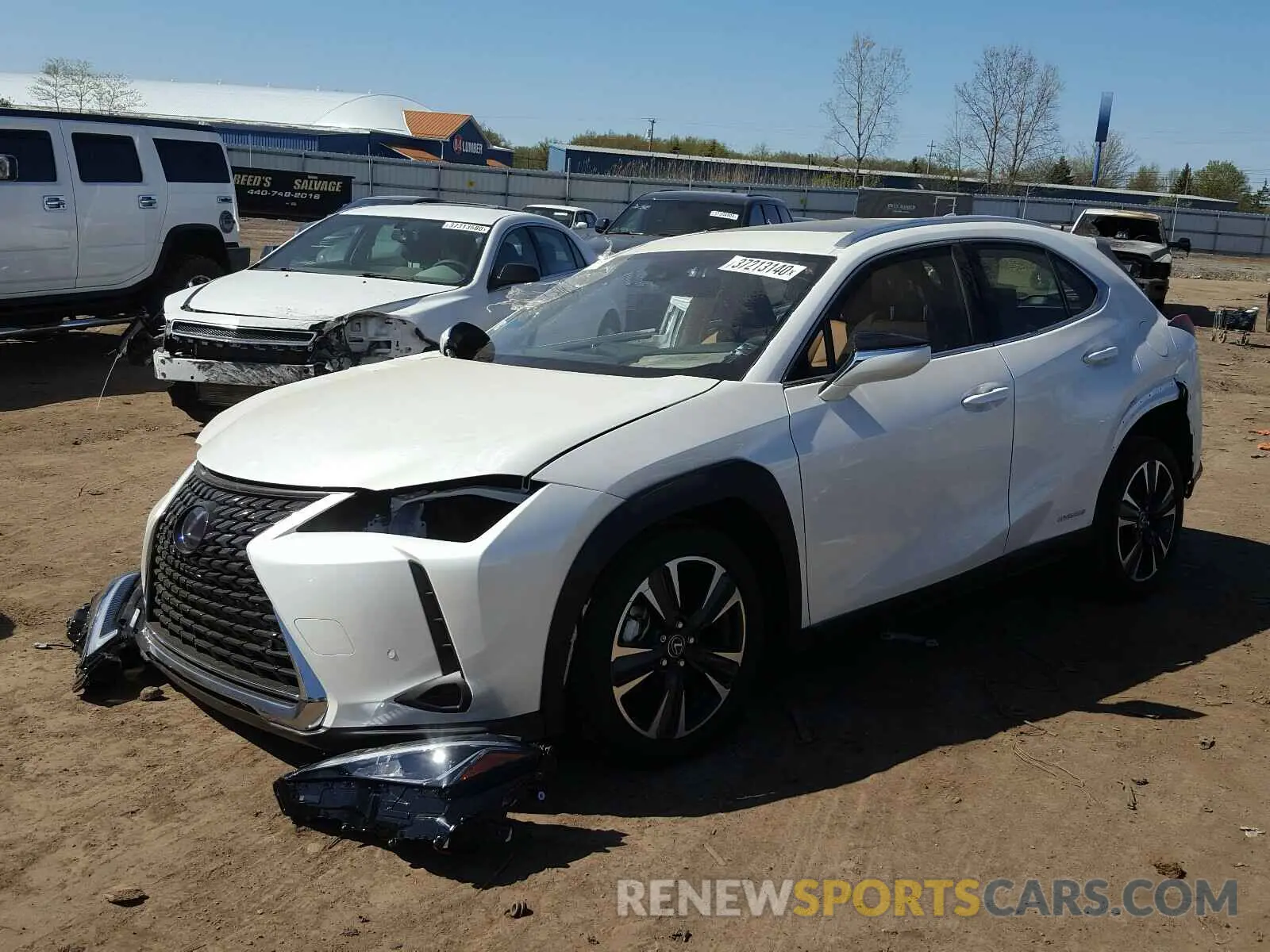 2 fotografías del automóvil dañado JTHP9JBH0L2027171 LEXUS UX 250H 2020