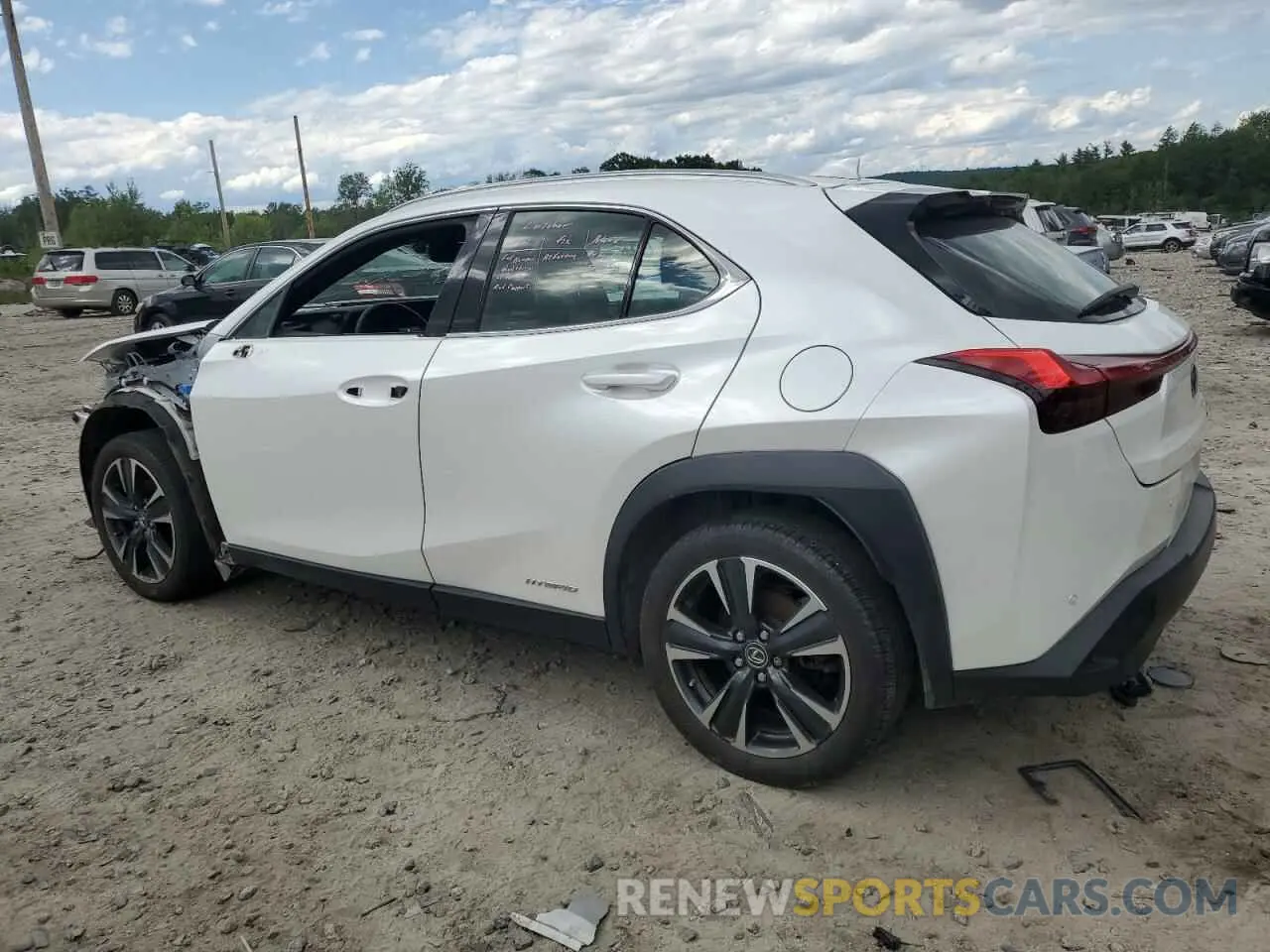 2 fotografías del automóvil dañado JTHP9JBH1L2028555 LEXUS UX 250H 2020
