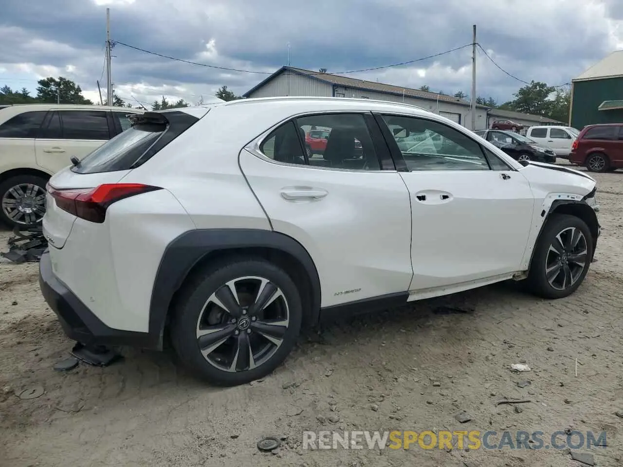 3 fotografías del automóvil dañado JTHP9JBH1L2028555 LEXUS UX 250H 2020