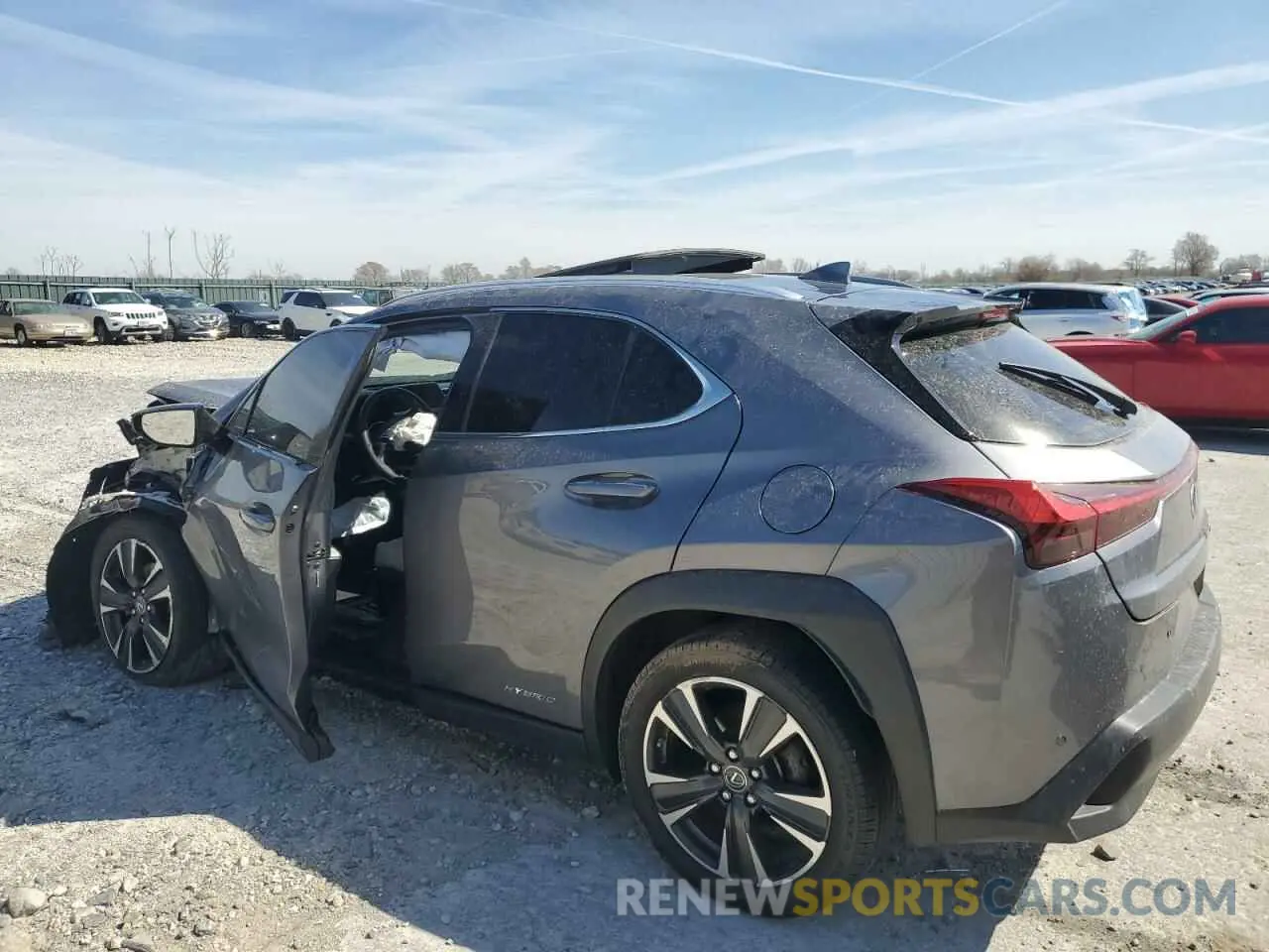 2 fotografías del automóvil dañado JTHP9JBH4L2025519 LEXUS UX 250H 2020